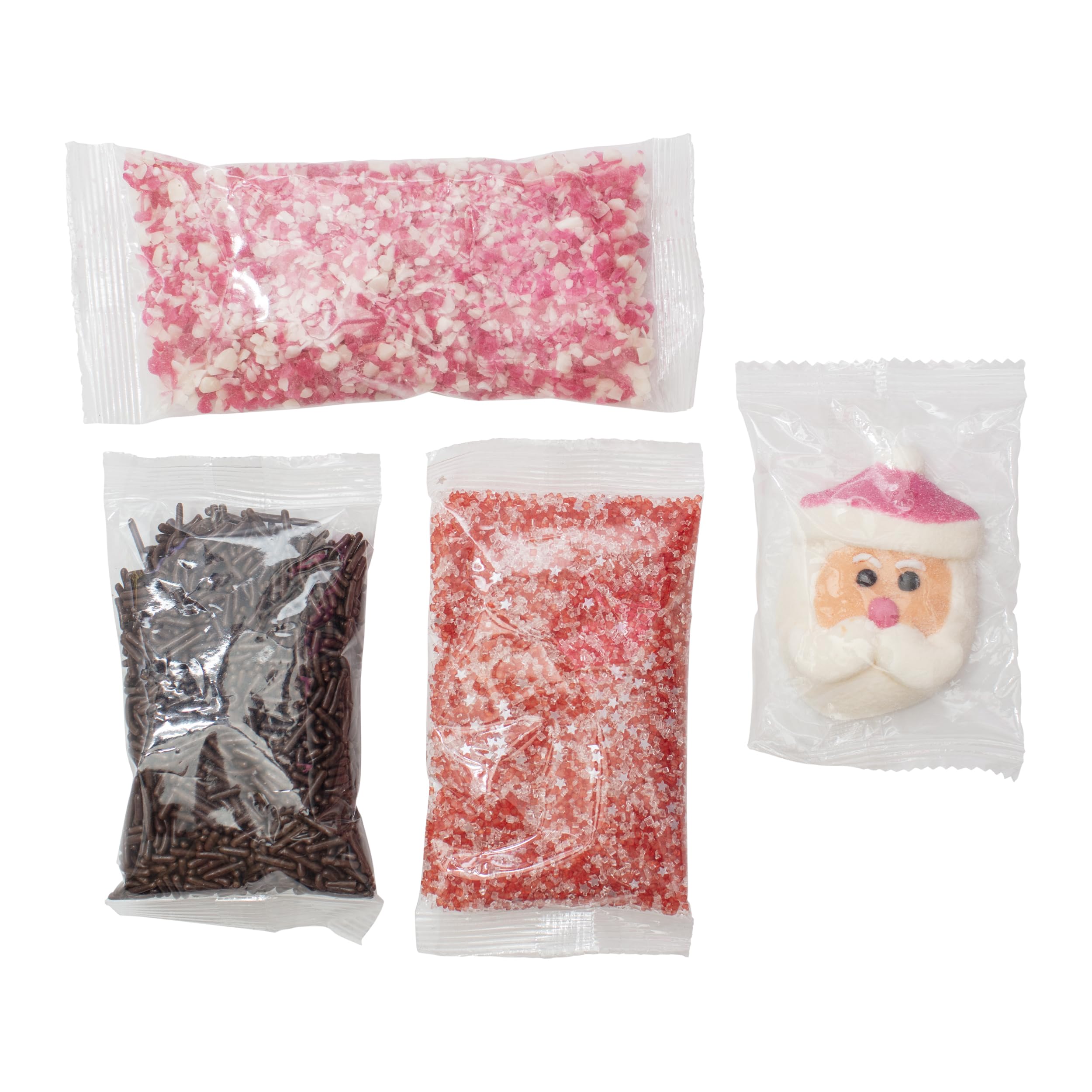 PME Hot Chocolate Puffy Santa Decorating Kit | 6 Marshmallow Santas & 3 Sprinkle Sachets | 260g 5