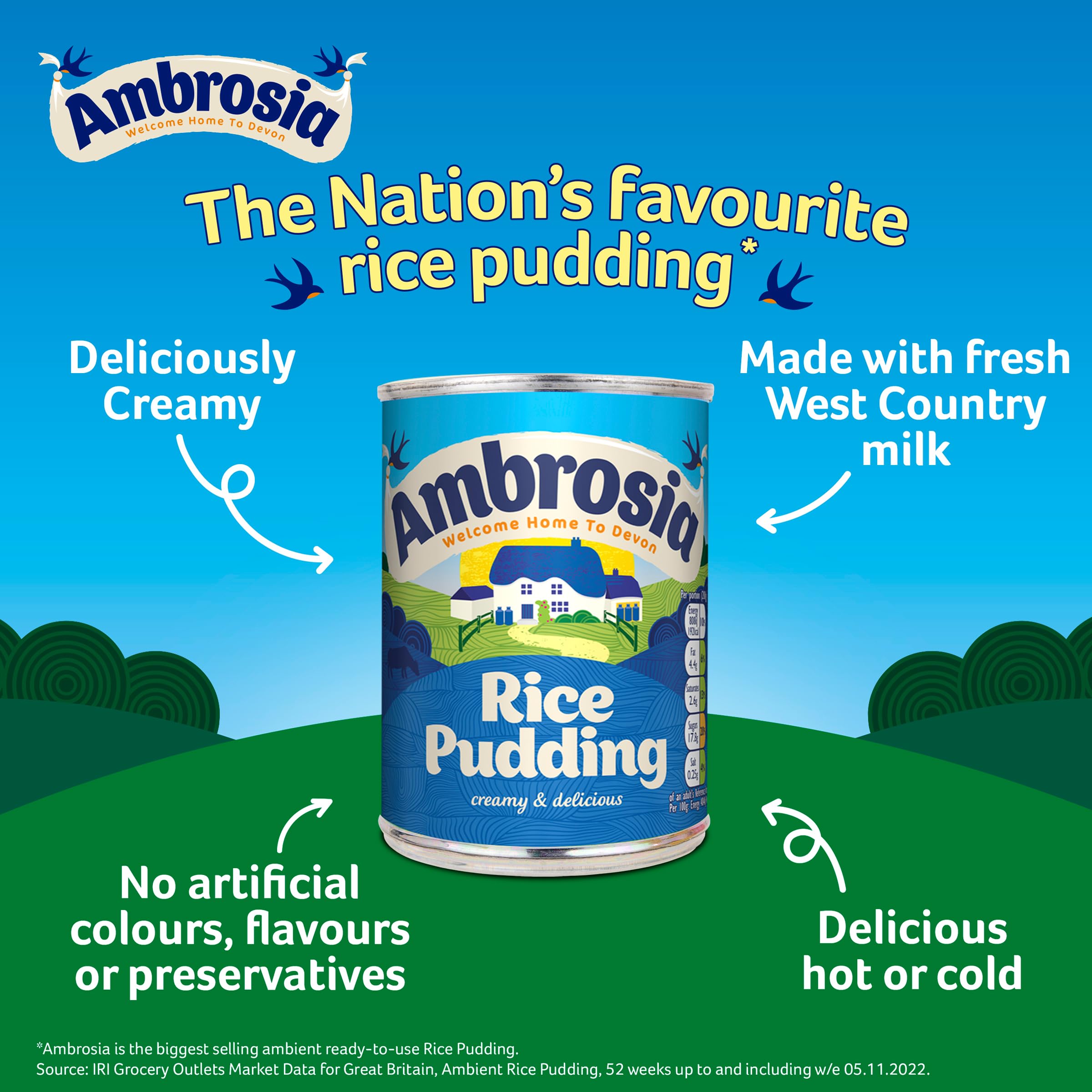 Ambrosia Original Rice Pudding 400g Can - Creamy Ready-to-Eat Dessert 5