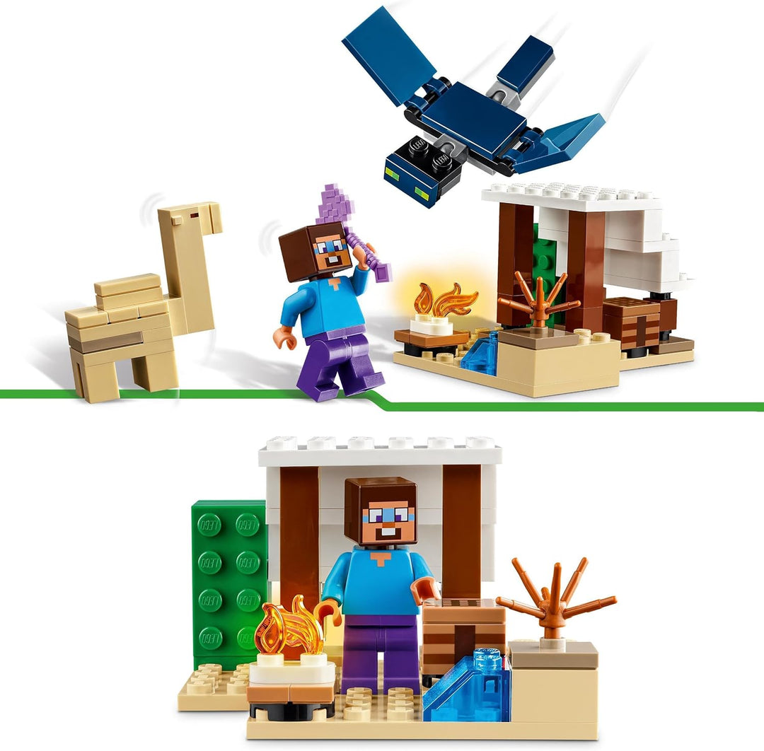 LEGO Minecraft Steve's Desert Expedition Building Set - Action Figure Playset for Kids 6+