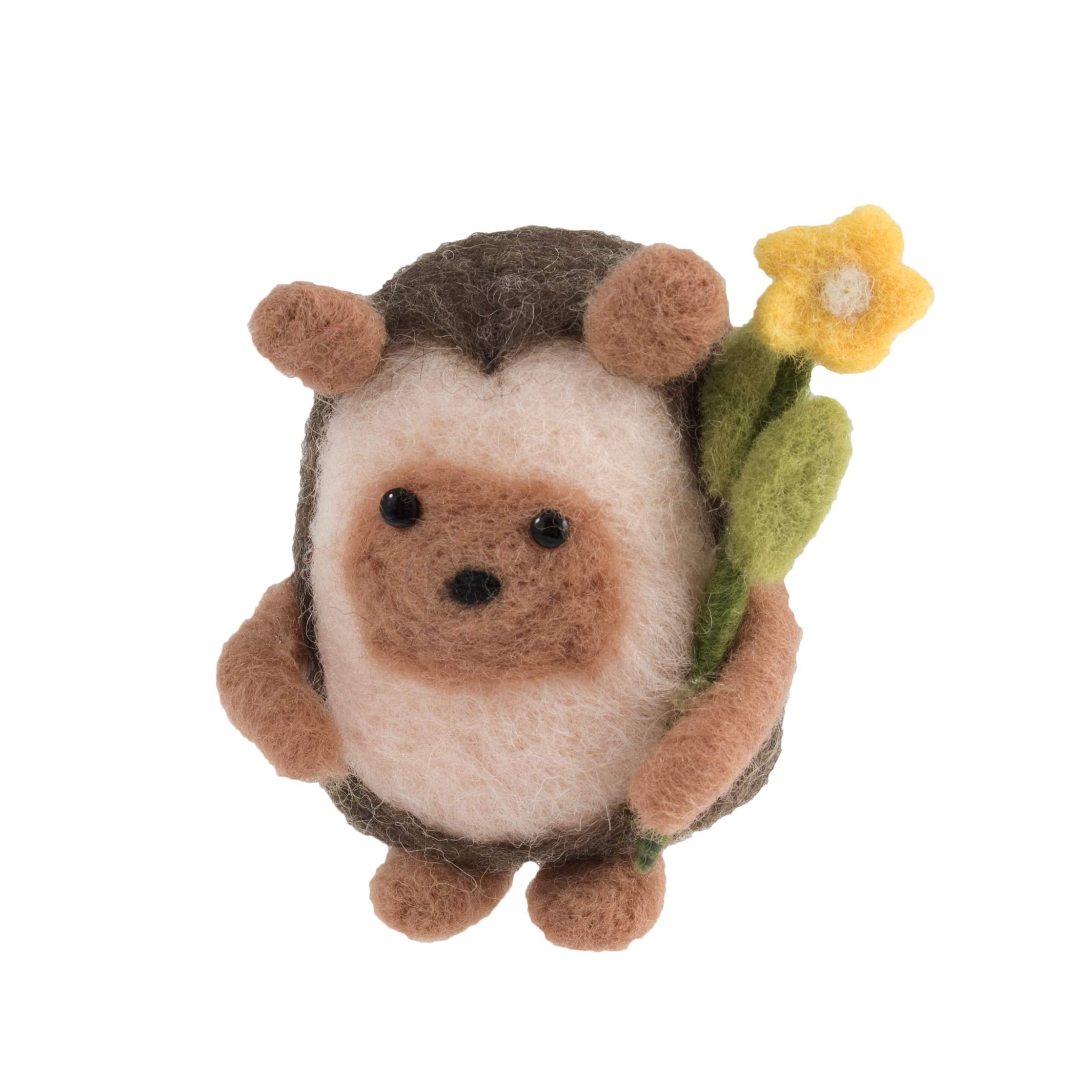 Trimits Needle Felting Craft Kit - Hedgehog | Beginner Friendly | Includes Wool & Tools