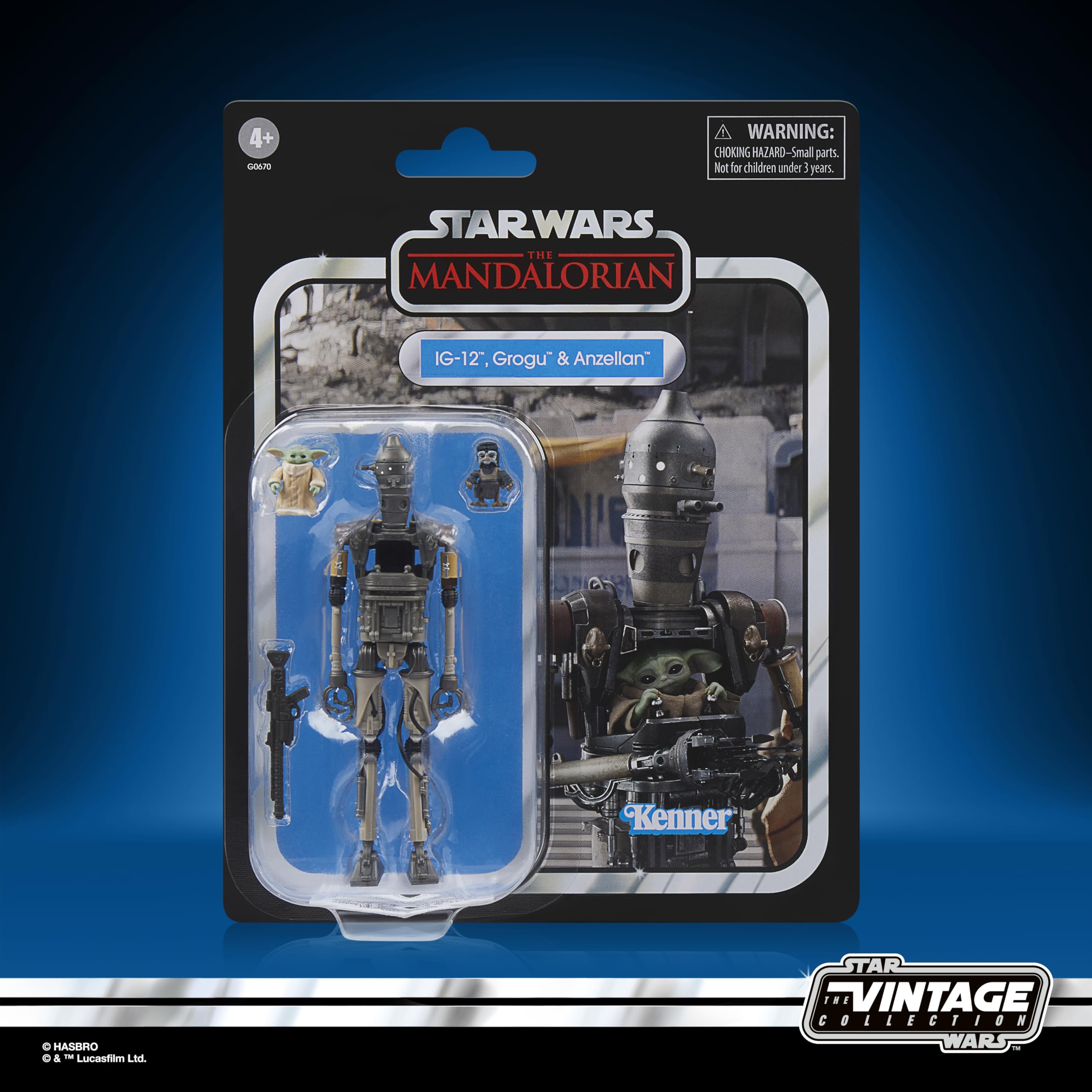 Star Wars The Vintage Collection IG-12, Grogu & Anzellan 9.5-cm Action Figure Set - Ages 4+ 8