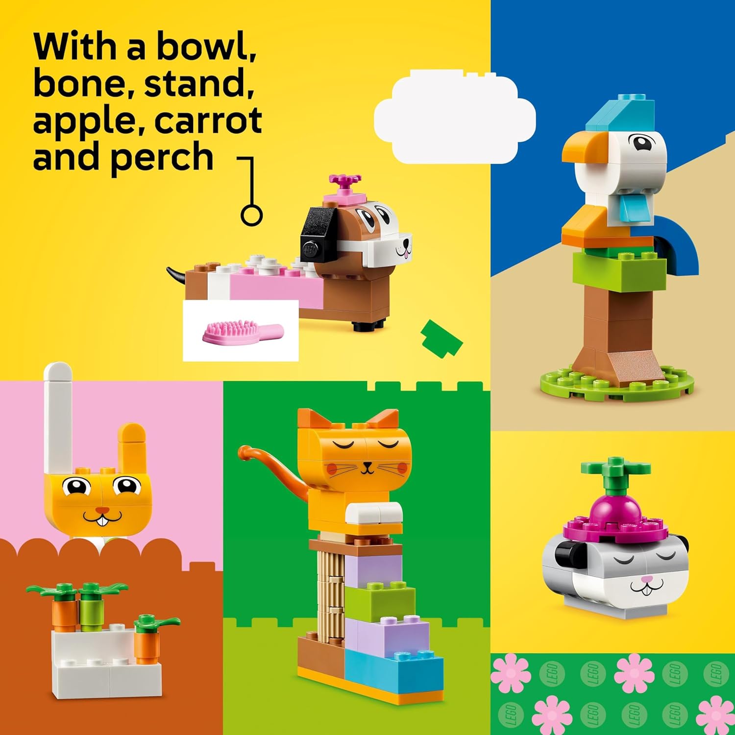 LEGO Classic Creative Pets - Animal Building Toy Set for Kids 5+ 6