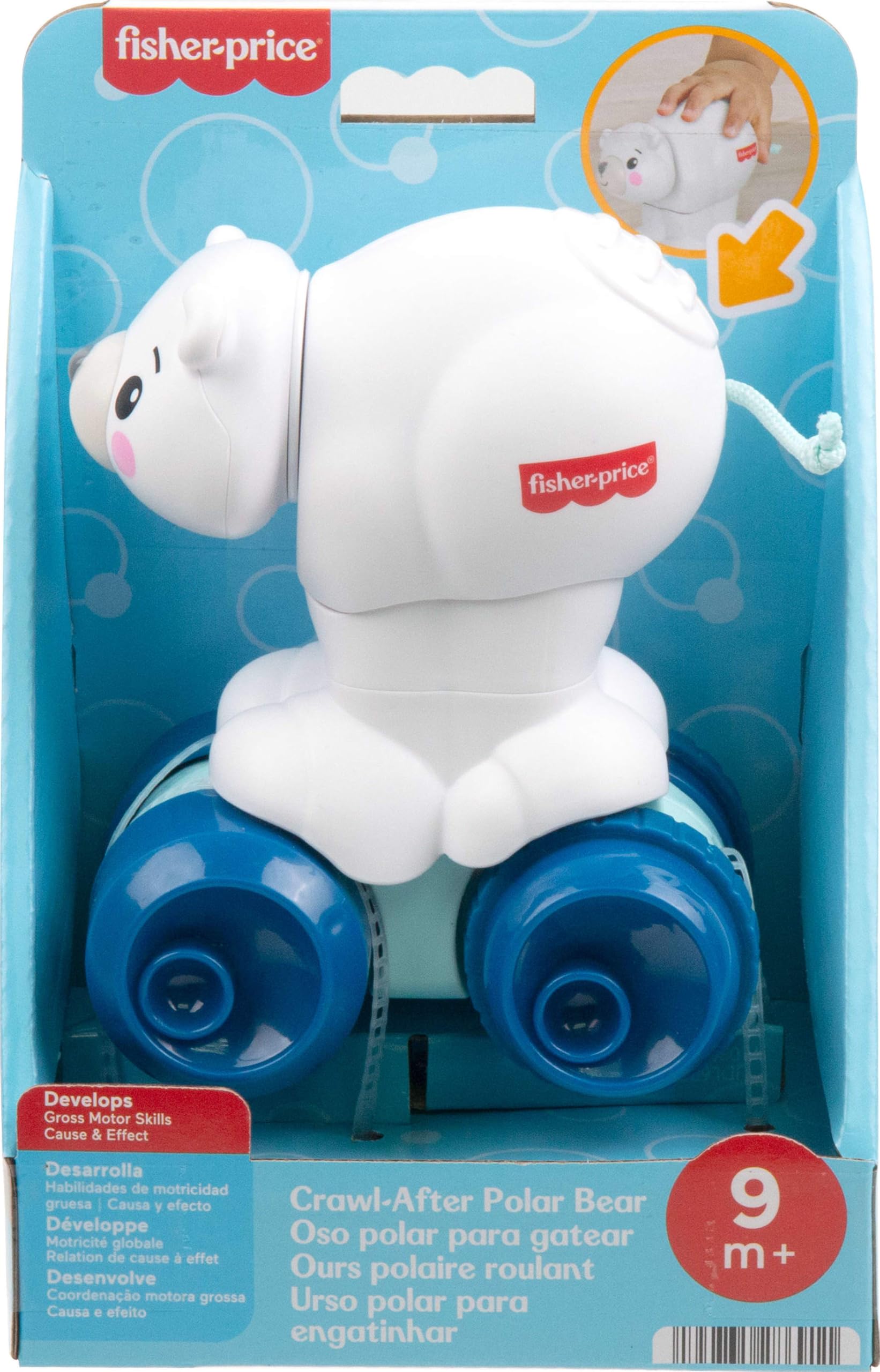 Fisher-Price Crawl-After Polar Bear - Animal-Themed Activity Toy for Babies 9M+ 6