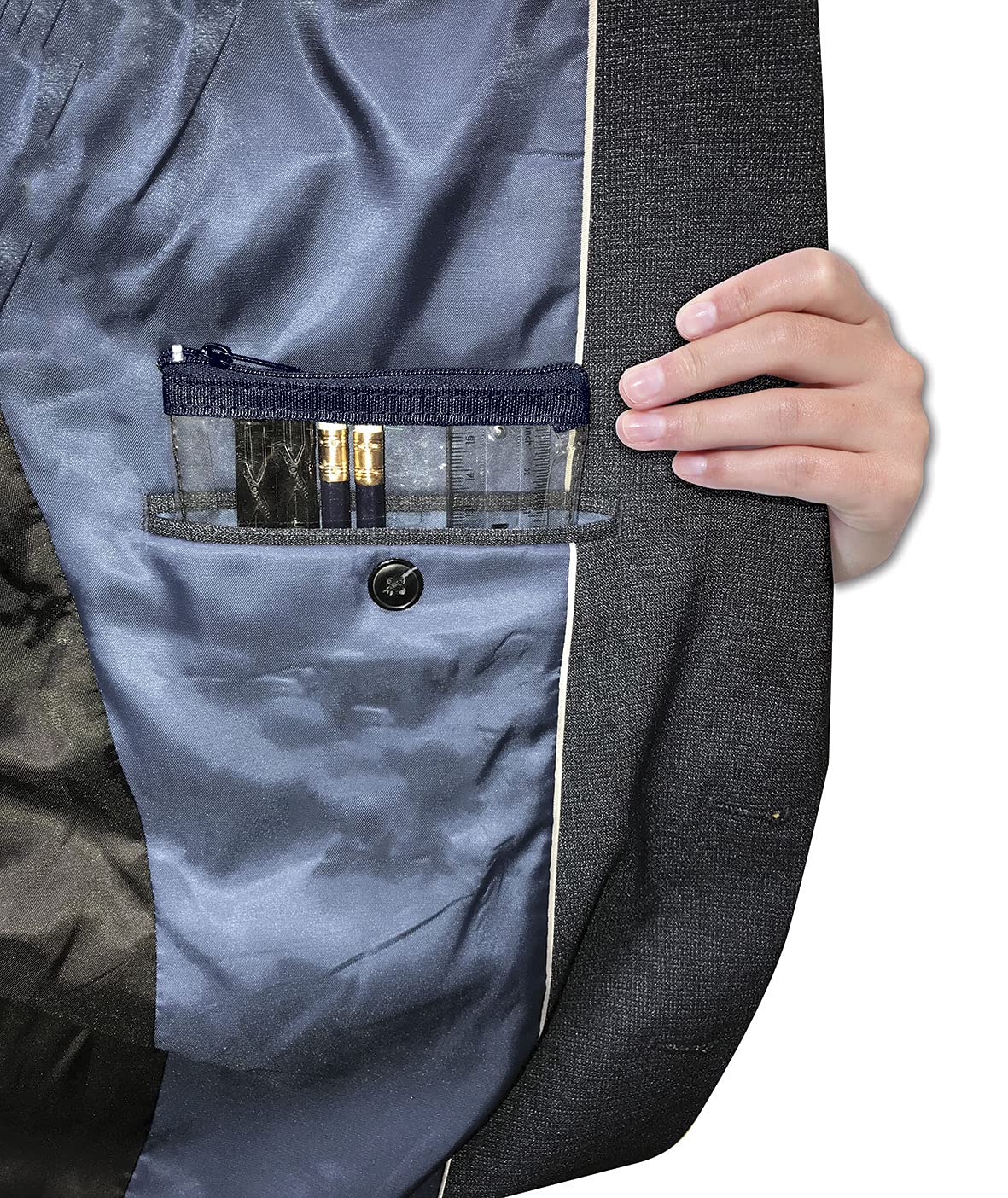 Helix Oxford Blazer Buddy Essential Stationery Set with Compact Clear Pencil Case | 6 Items 4