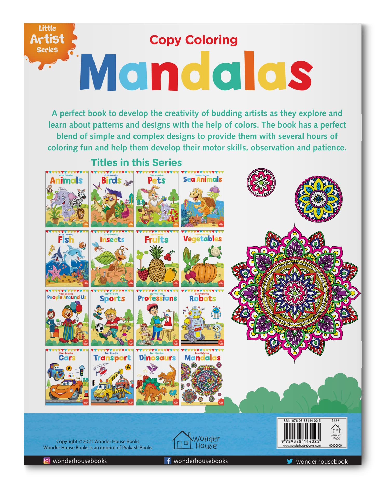 Wonder House Little Artist Series Mandala Coloring Book | Paperback | English
