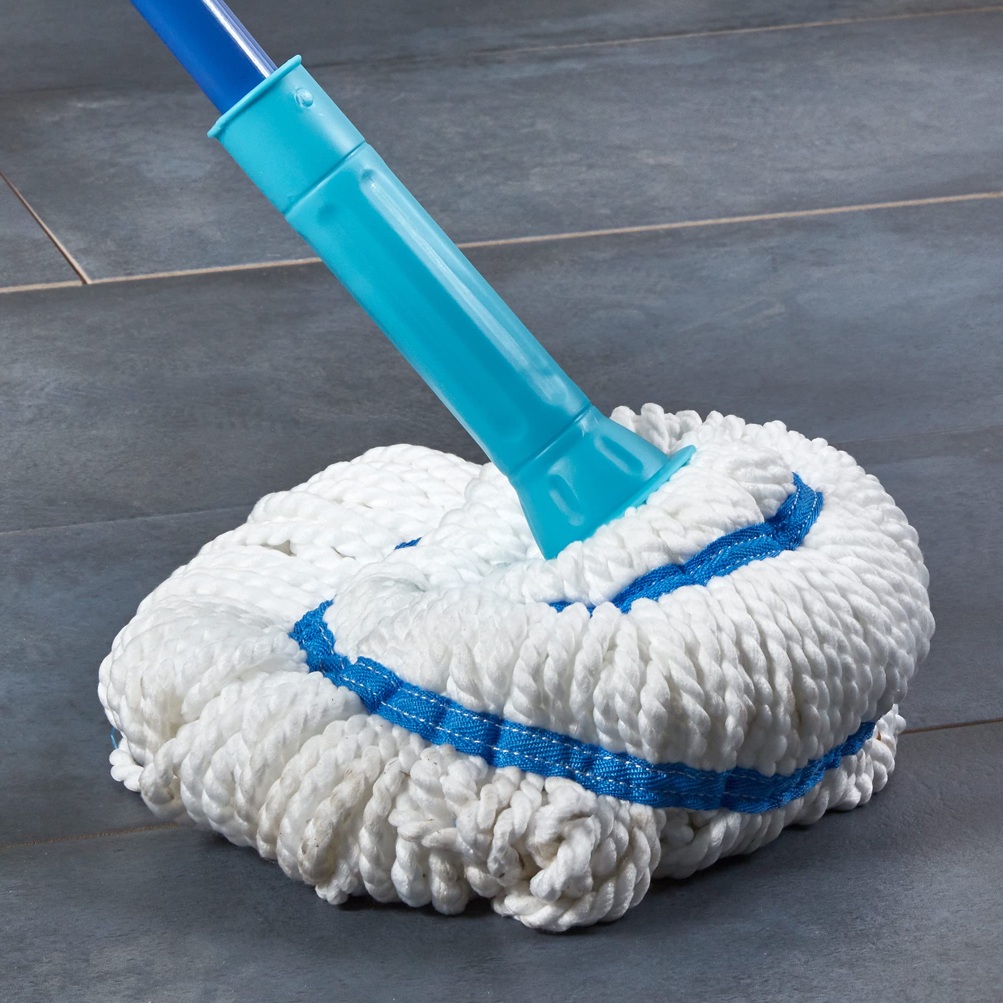Spontex Twist Mop Refill - Washable Microfibre Head | Removes 99% Bacteria | For Laminate, Tile, Wood 3