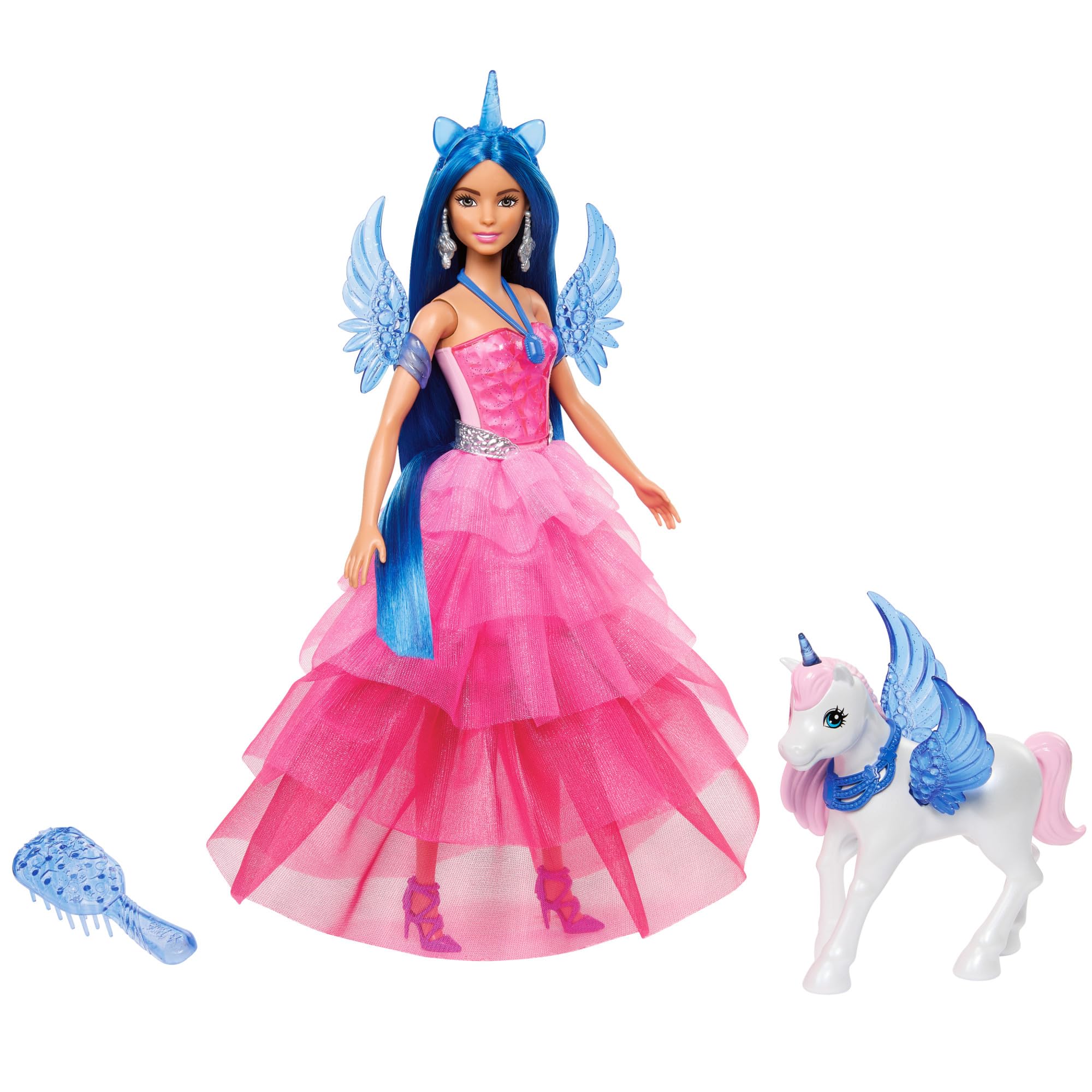 Barbie Unicorn Doll HRR16 - 65th Anniversary Alicorn with Blue Hair & Pink Gown