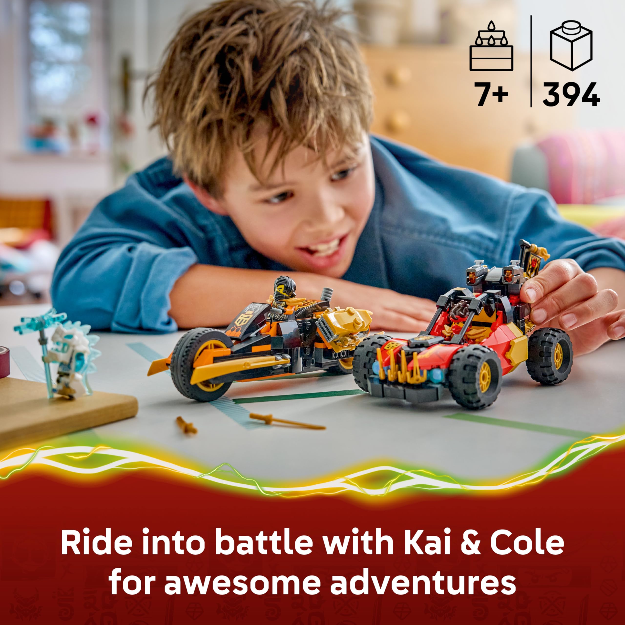 LEGO NINJAGO Kai and Cole's Combiner Vehicles Building Set | Model 71864 | Ages 7+ 2