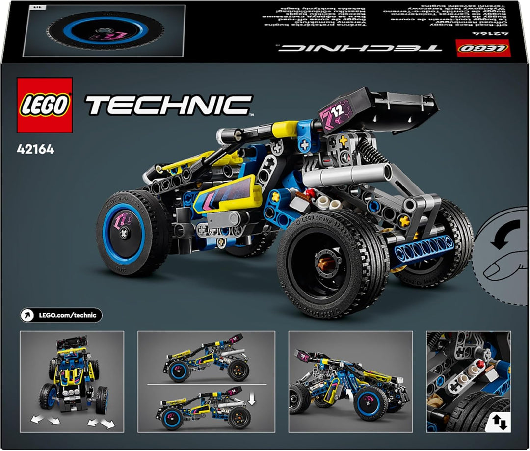 LEGO Technic Off-Road Race Buggy 42164 - 4-Cylinder Engine & Flex Steering Building Set for Kids 8+