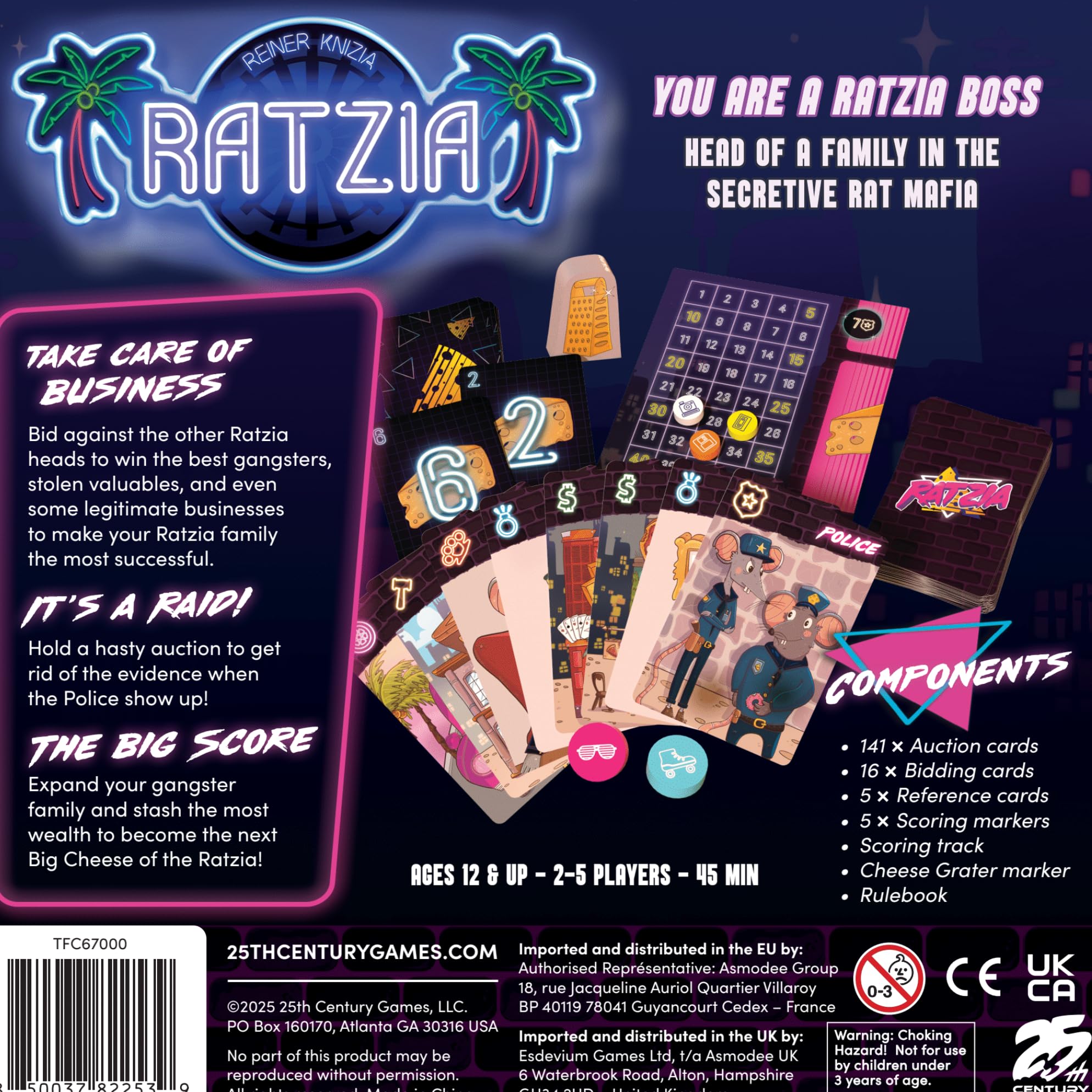 25th Century Games Ratzia - Auction & Gangster Card Game by Reiner Knizia | 2-5 Players | Ages 12+ 6