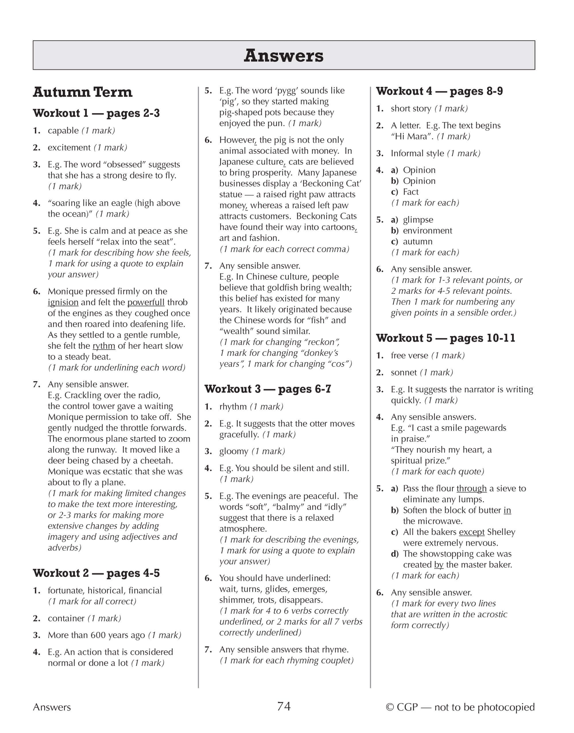 CGP Books Year 7 English 10-Minute Weekly Workouts - KS3 Study Aid | Ages 11-12 | Paperback 8