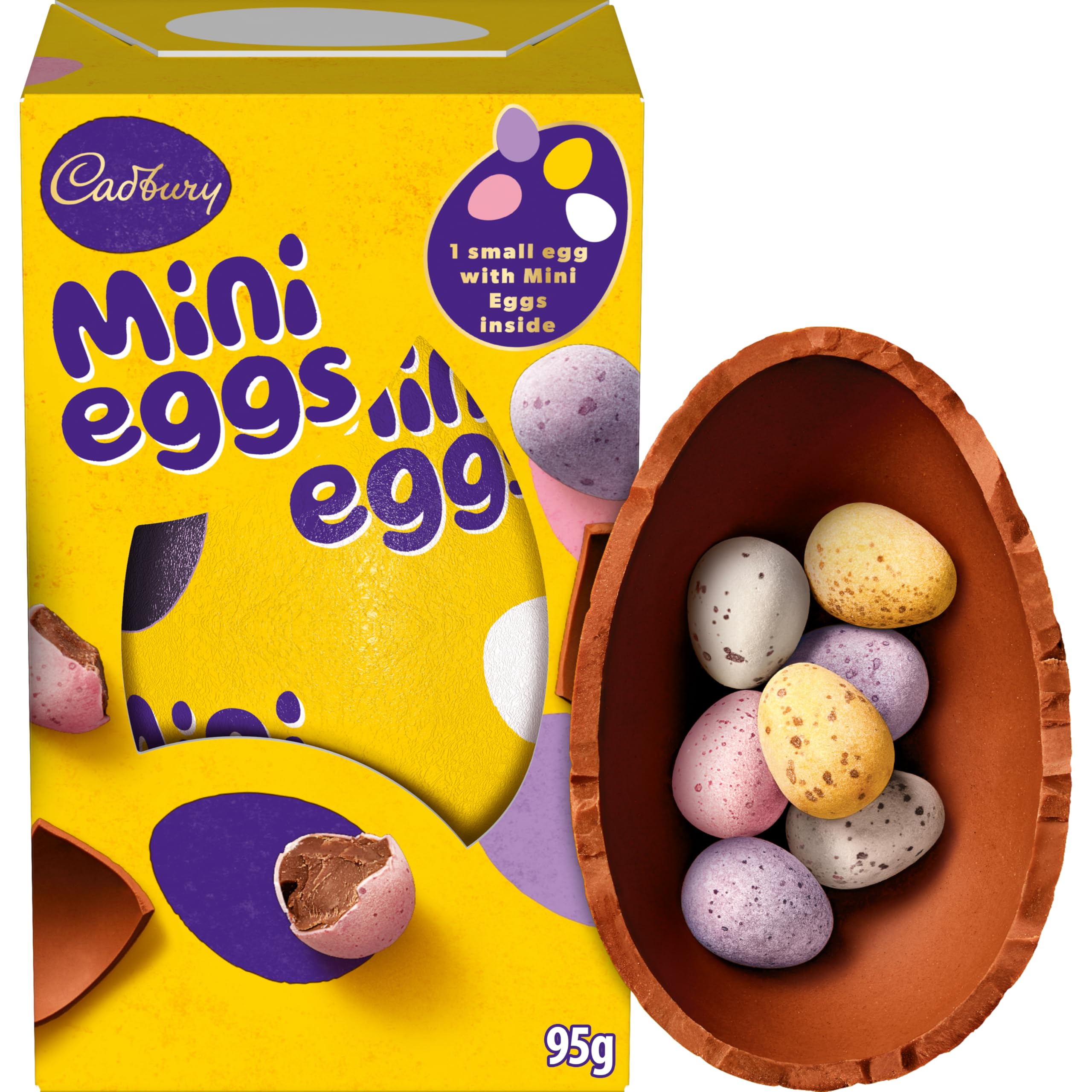 Cadbury Dairy Milk Mini Egg Easter Egg - Smooth Milk Chocolate Shell with Mini Eggs | 95g