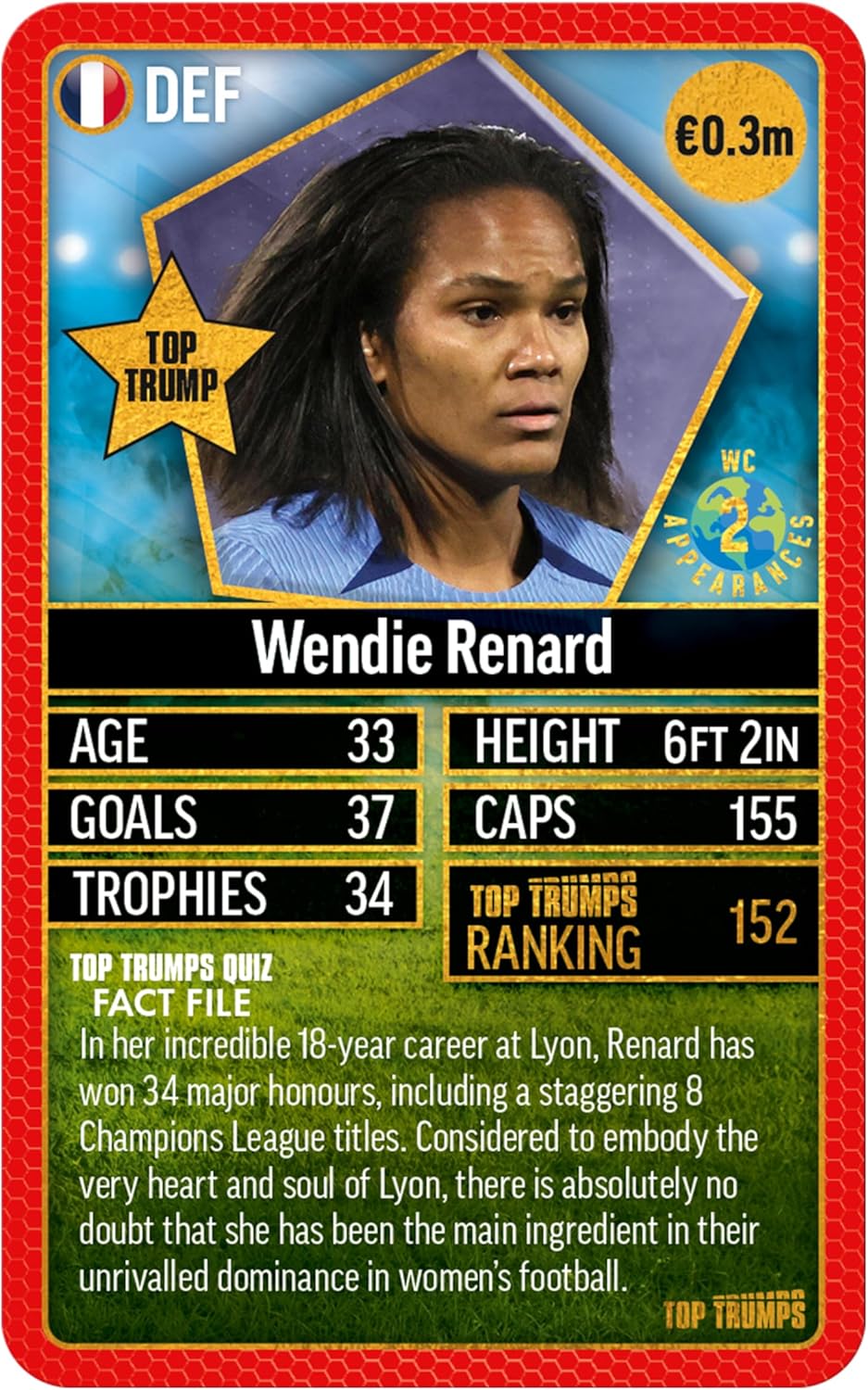 Top Trumps World Football Stars Top 200 Card Game Pack 4, Play with Salah, Mahre 10