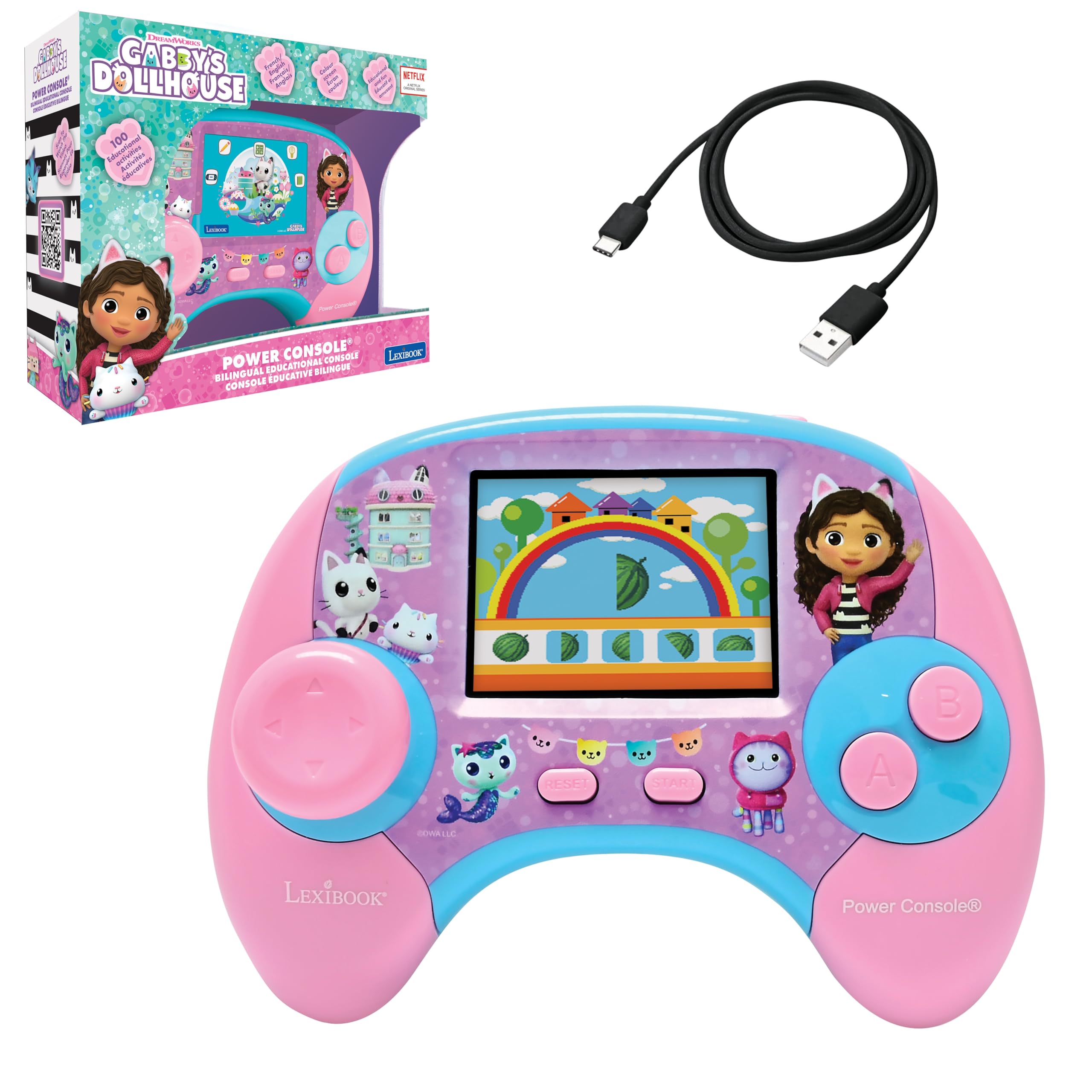 Lexibook Gabby's Dollhouse Power Console® - Bilingual Educational Toy for Kids 5+ 8