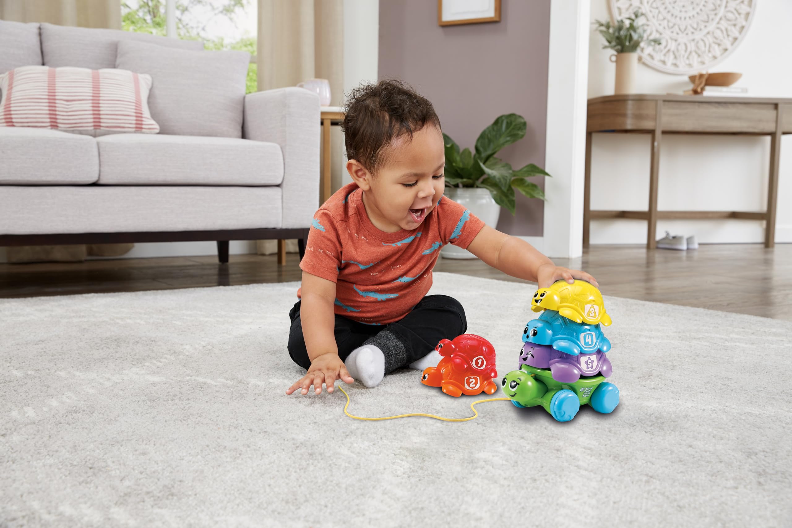 LeapFrog Nest & Count Turtle Tower - Stacking & Pull-Along Educational Toy for Toddlers 12M+ 4