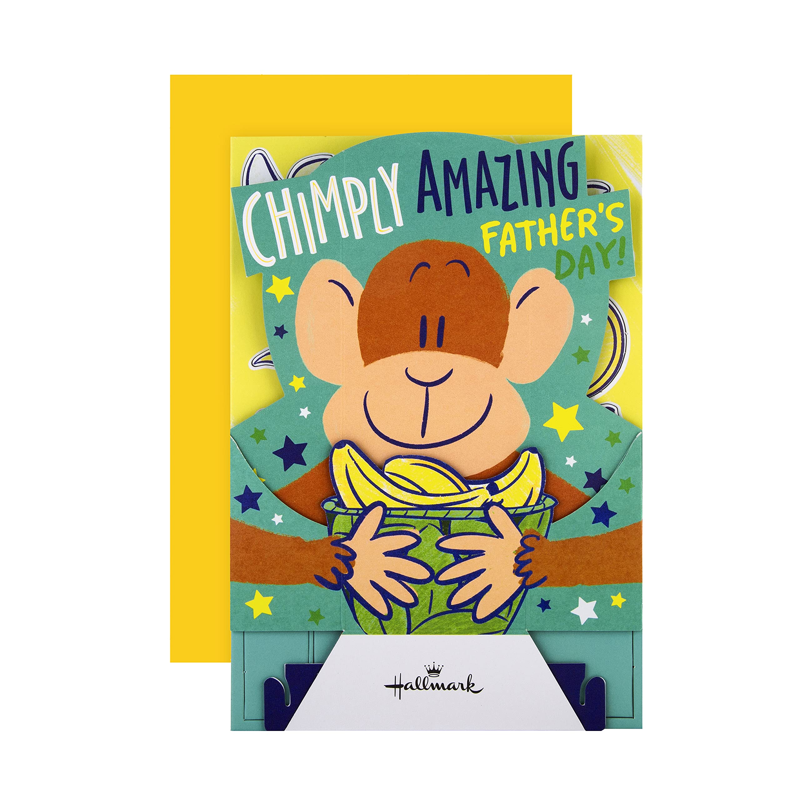 Hallmark Father's Day Pop Up Monkey 3D Card with Game | FSC-Certified | 22.8cm x 15.9cm 3