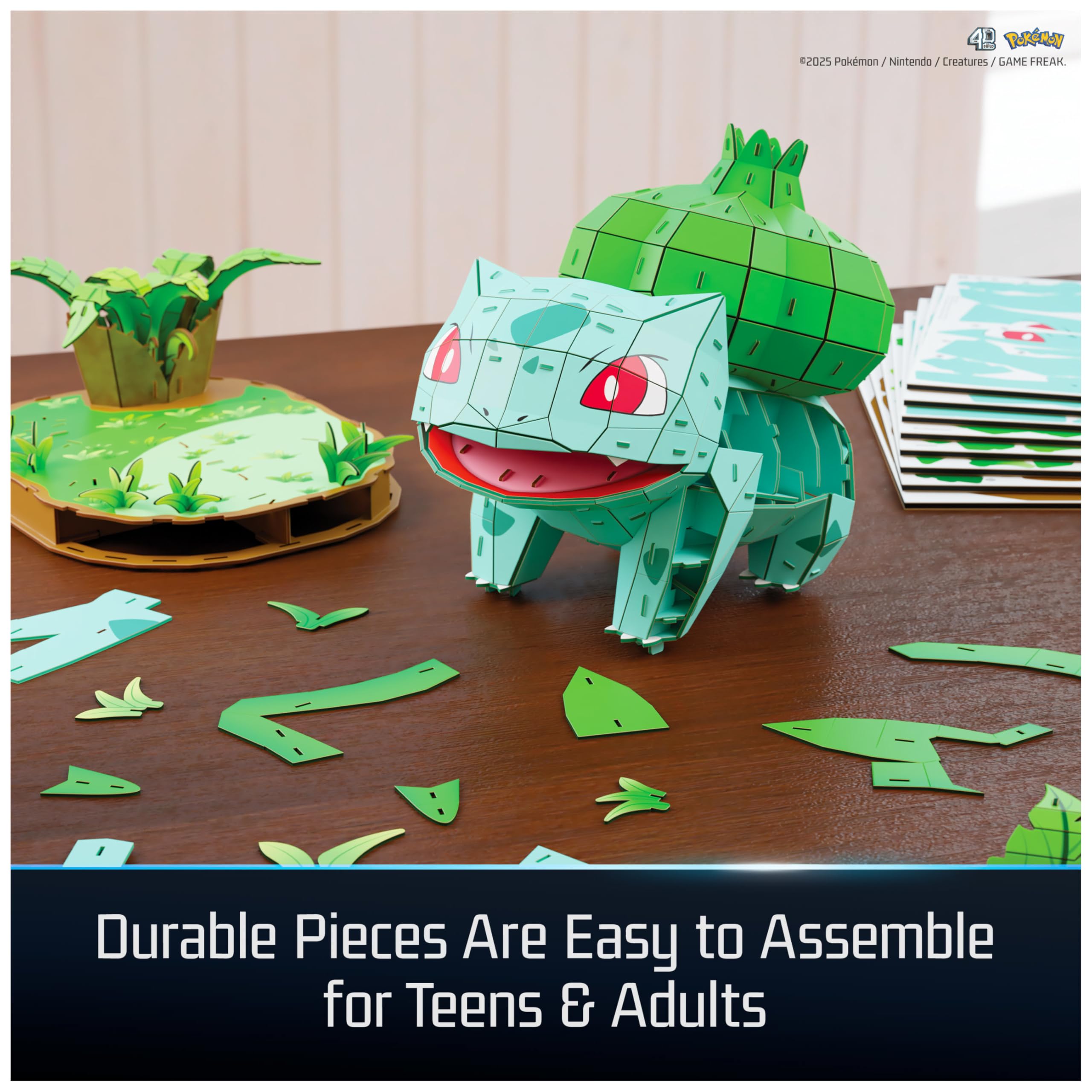 4D Build Pokémon Bulbasaur 3D Model Kit - 195-Piece Puzzle for Ages 12+ 4