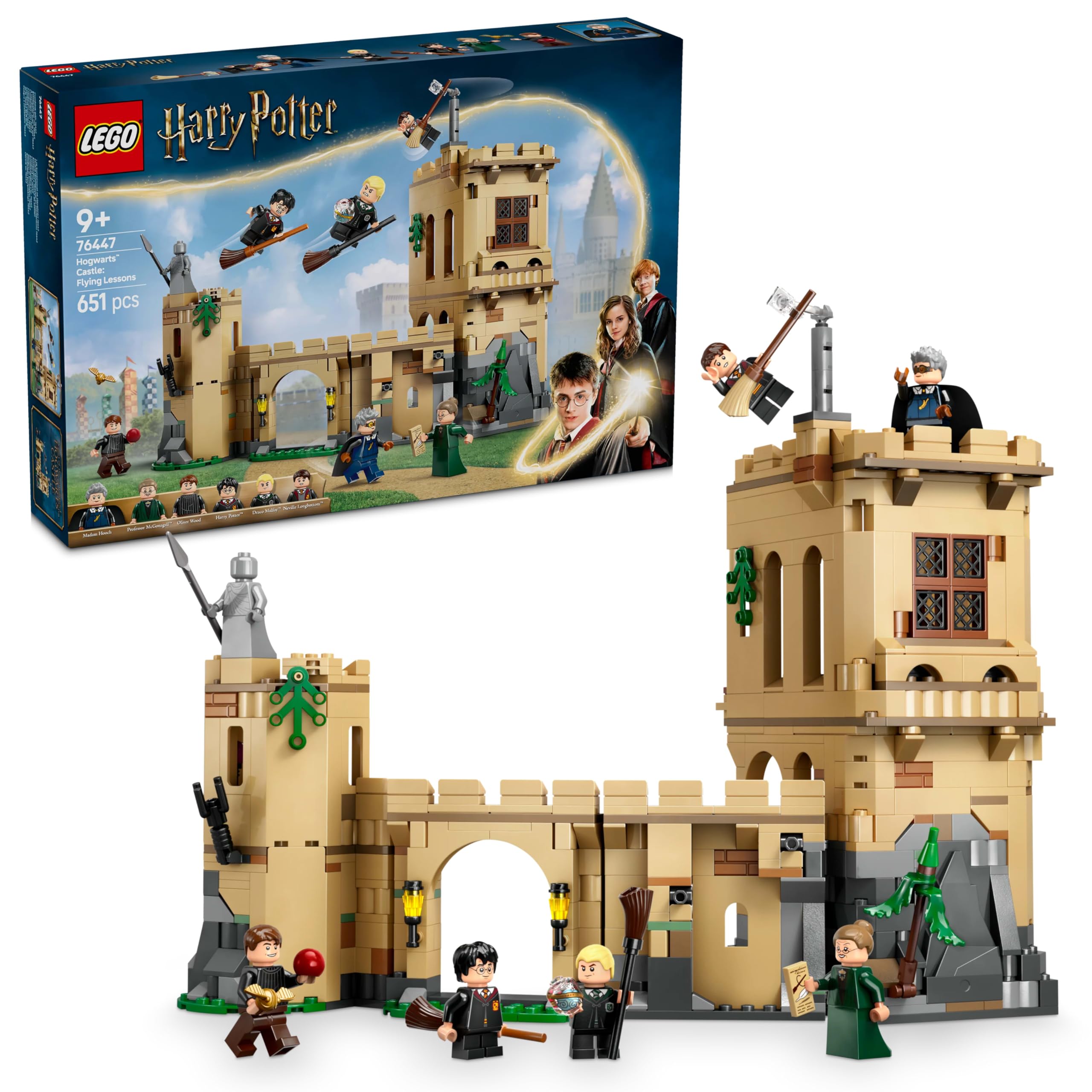 LEGO Harry Potter Hogwarts Castle: Flying Lessons Set - 651-Piece Building Playset for Ages 9+ 1