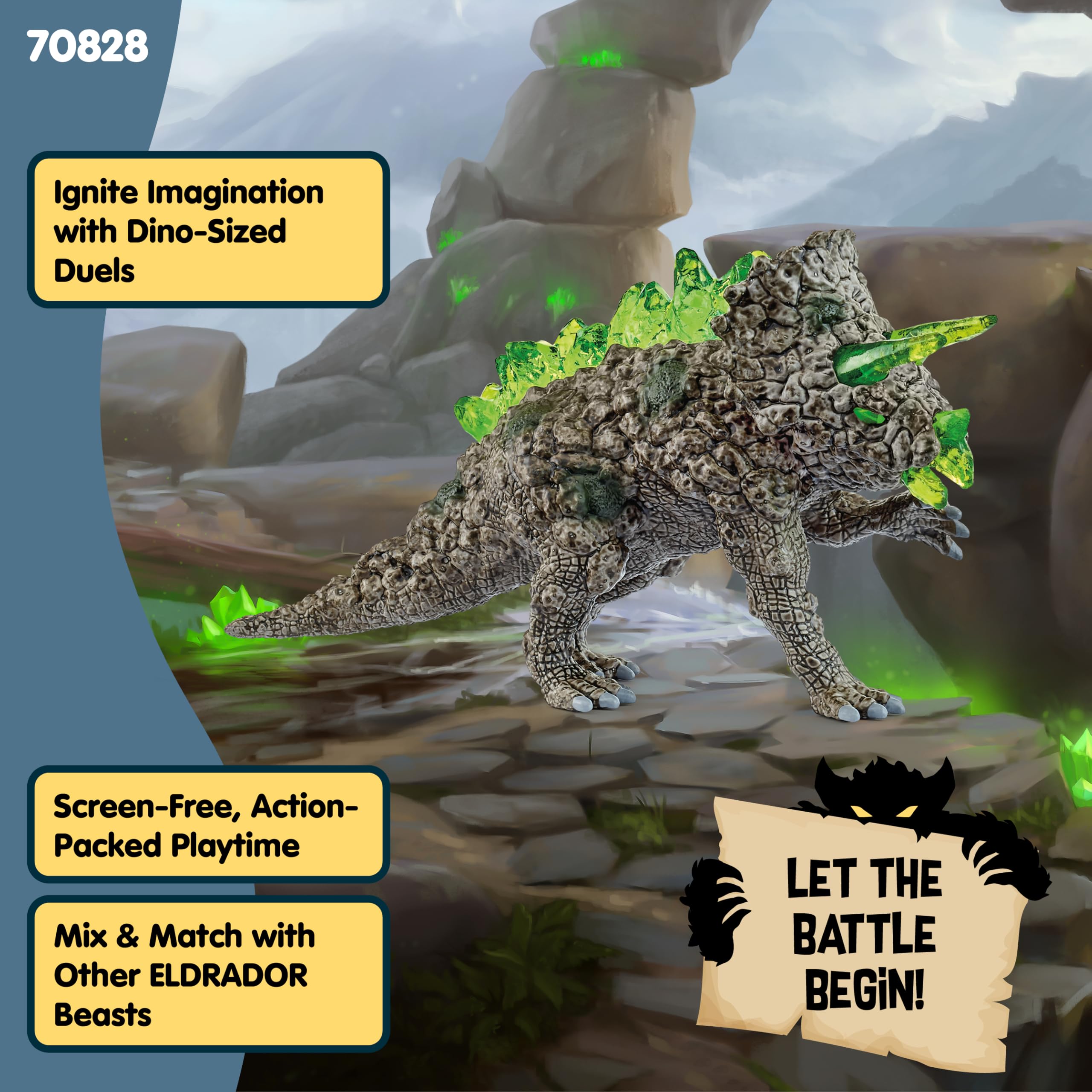 Schleich 70828 Stone Triceratops - Fantasy Action Figure for Ages 3+ 10