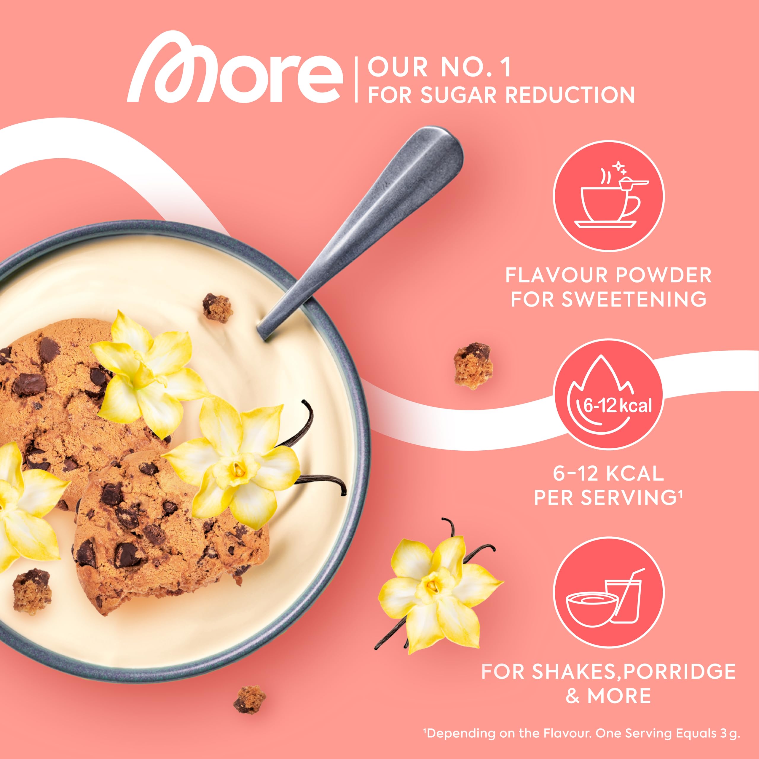 MORE NUTRITION Chunky Flavour Vanilla Chocolate Chip Cookies Powder | 150g 3