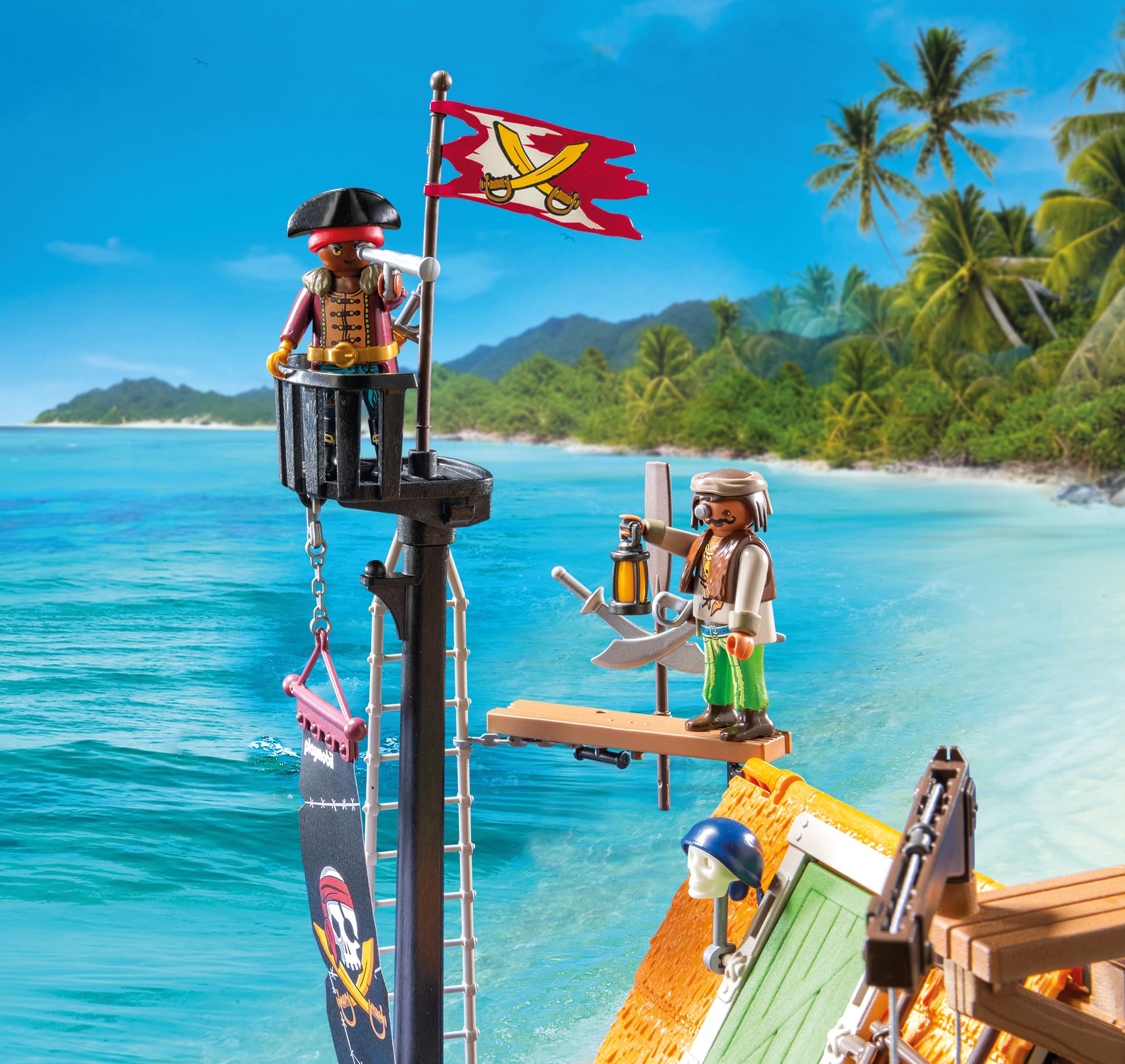 Playmobil Pirate Harbour with Prison Playset - Action Figures for Kids 4+