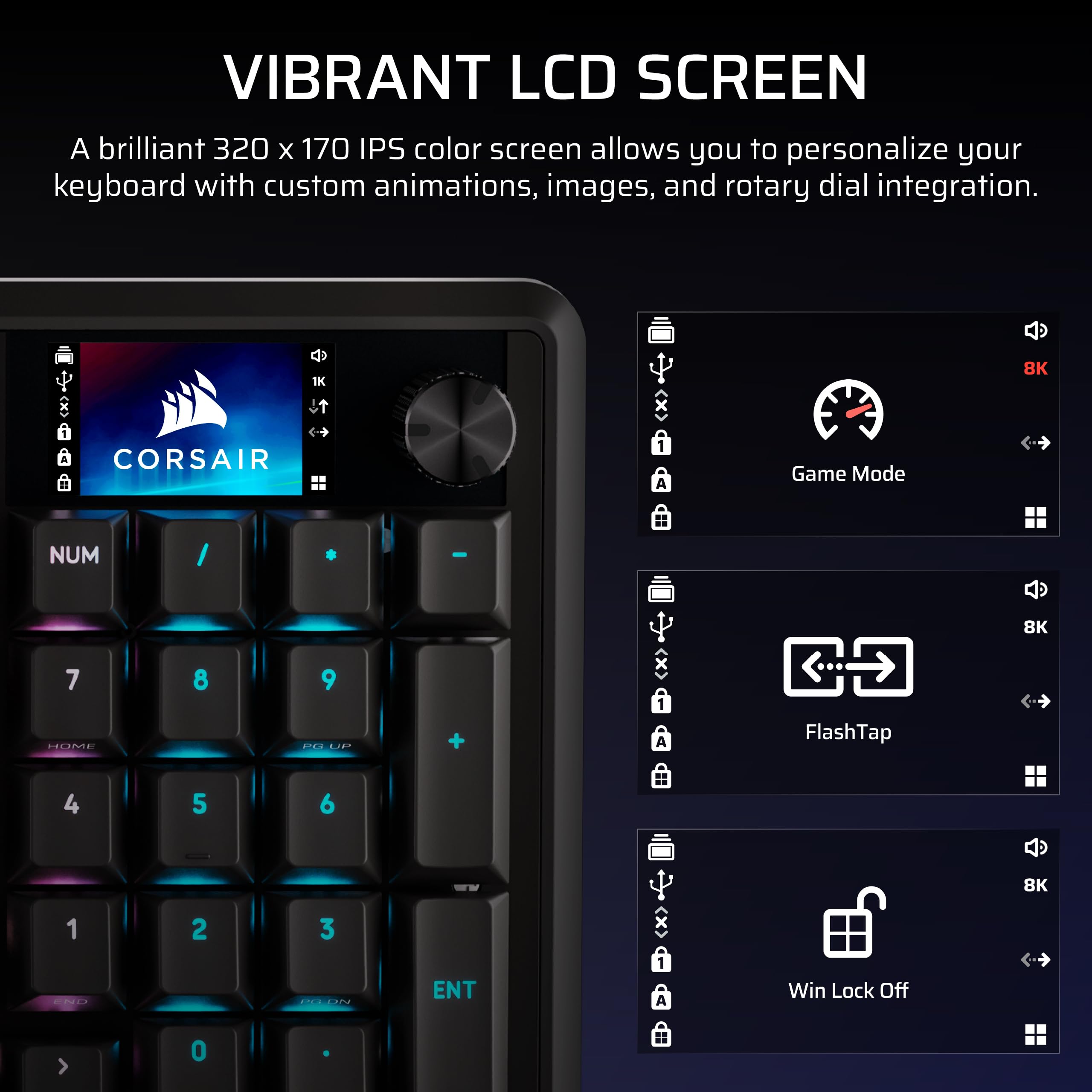 Corsair VANGUARD PRO 96 Wired Hall Effect Magnetic Mechanical Gaming Keyboard | 96% Layout | RGB 7