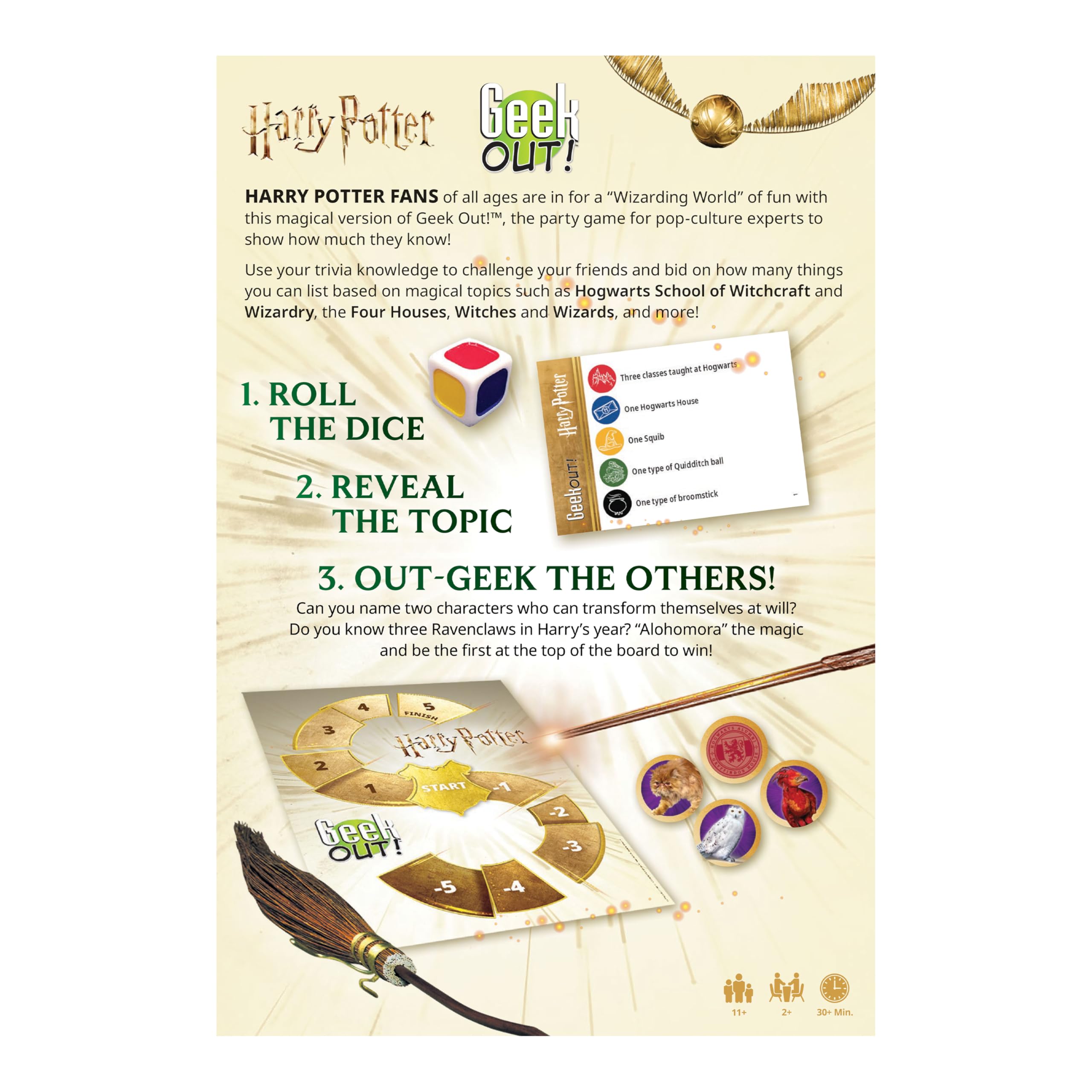 USAopoly Geek Out: Harry Potter Card Game 2