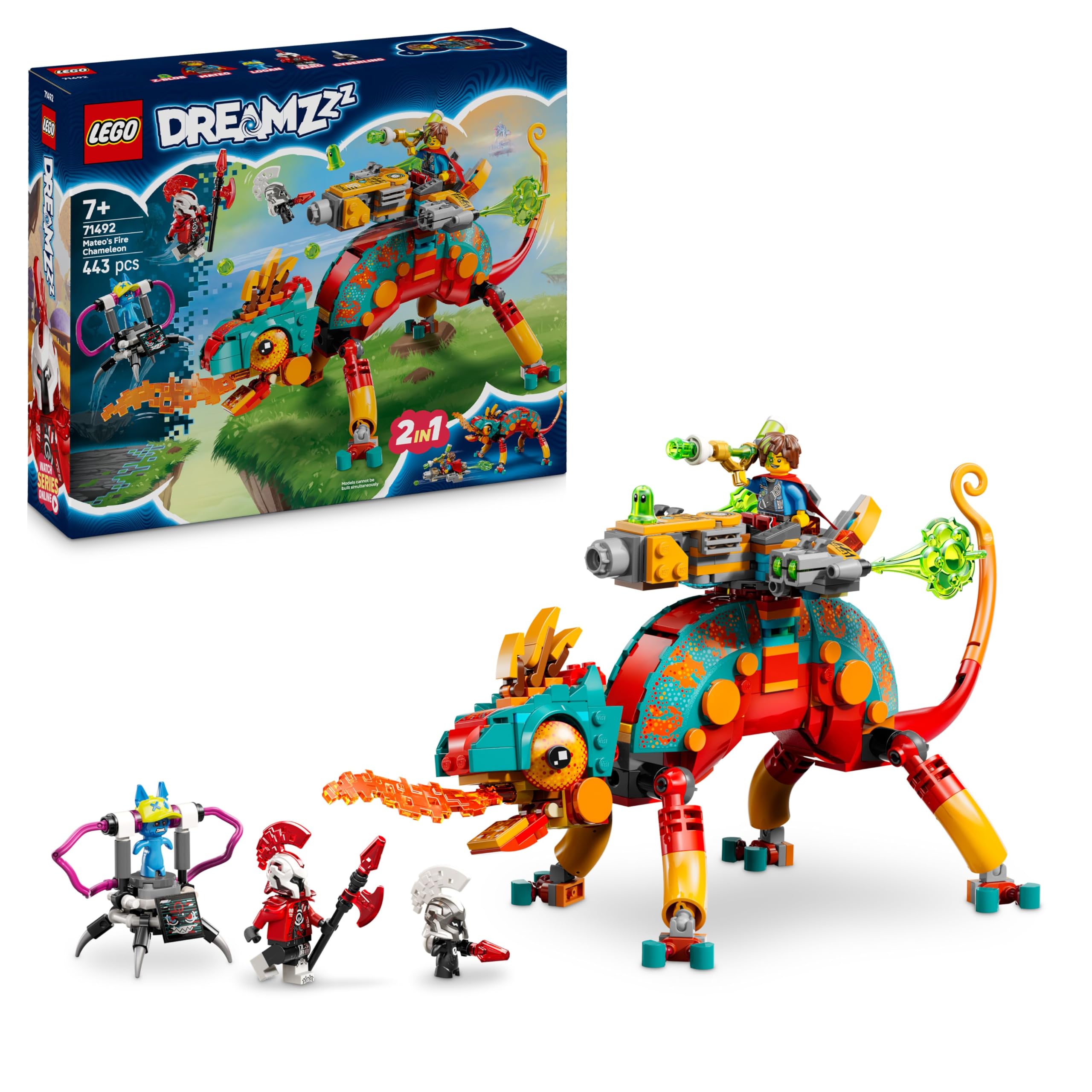 LEGO DREAMZzz Mateo's Fire Chameleon - 2-in-1 Transforming Animal Playset for Kids 7+ 1