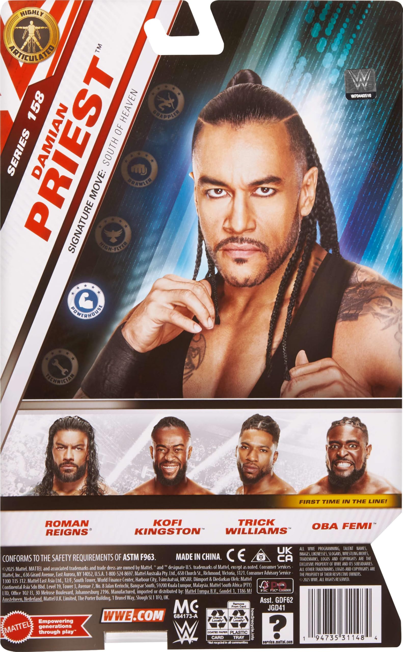 Mattel WWE Damian Priest Action Figure - 6-inch Collectible with 14 Articulation Points, JGD41 5