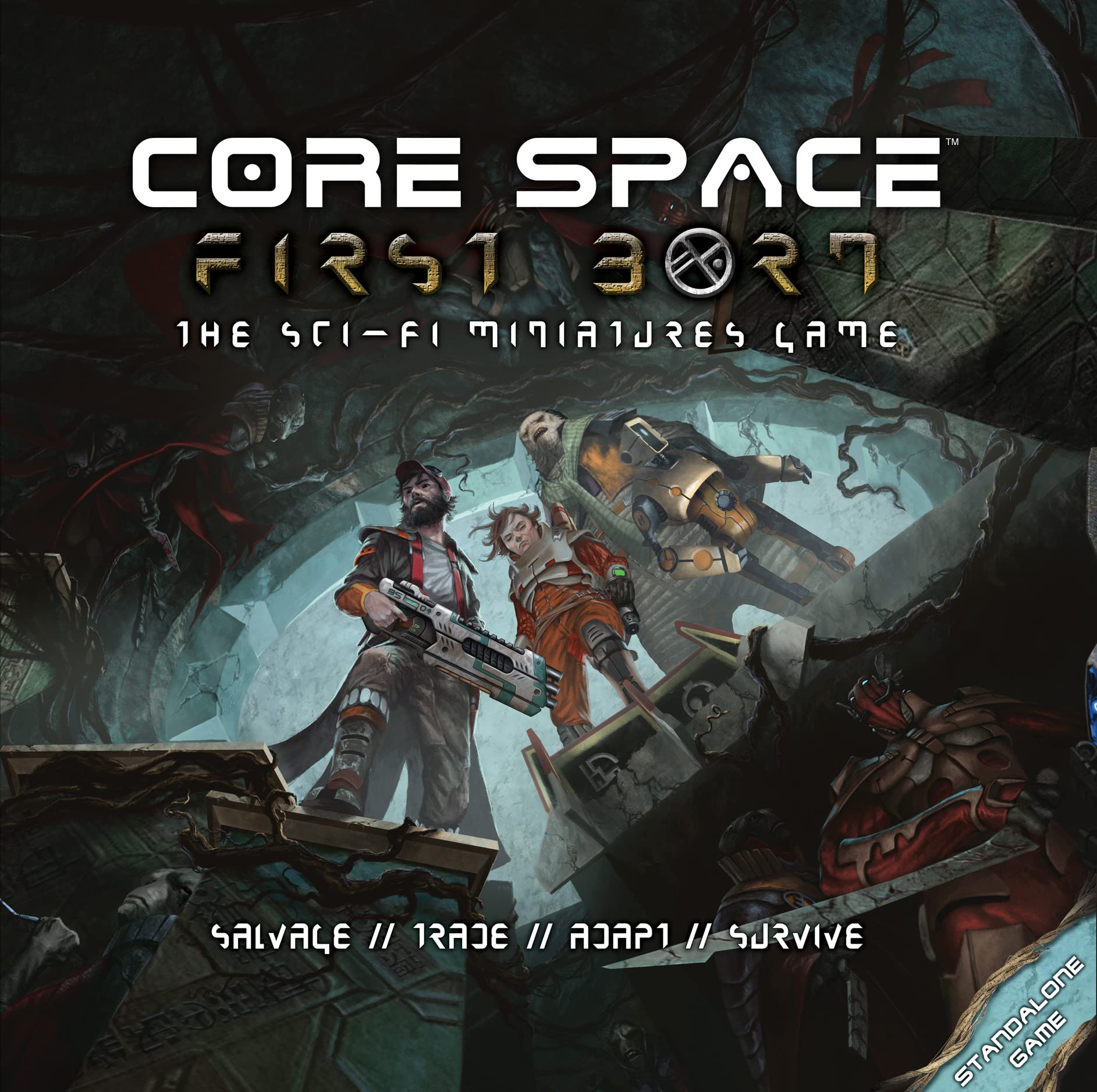 Battle Systems Core Space First Born Sci-Fi Miniatures Board Game Starter Set for 1-4 Players 2