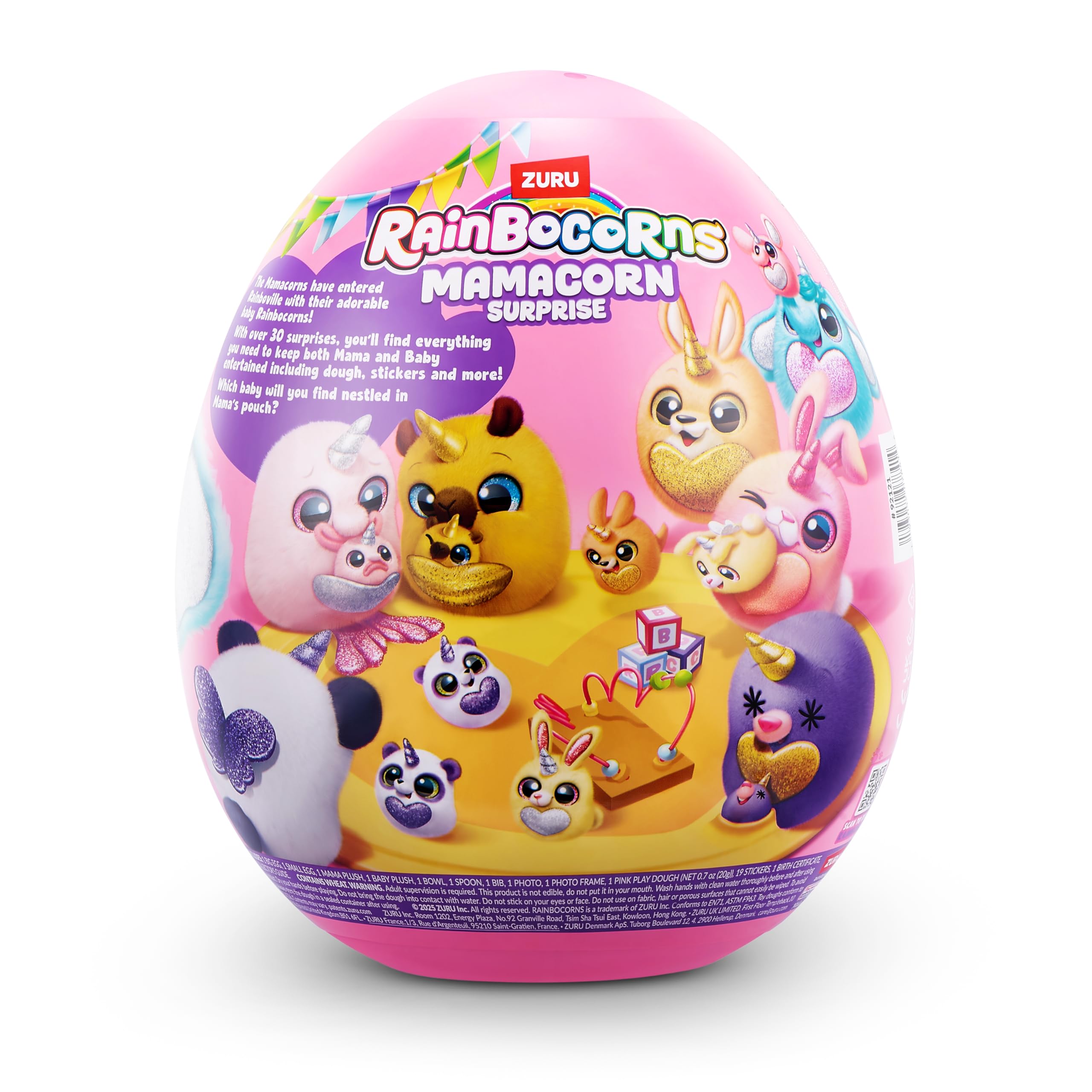 Rainbocorns Mamacorn Surprise by ZURU - Collectible Plush Toy with 30+ Surprises for Girls 3+ 5