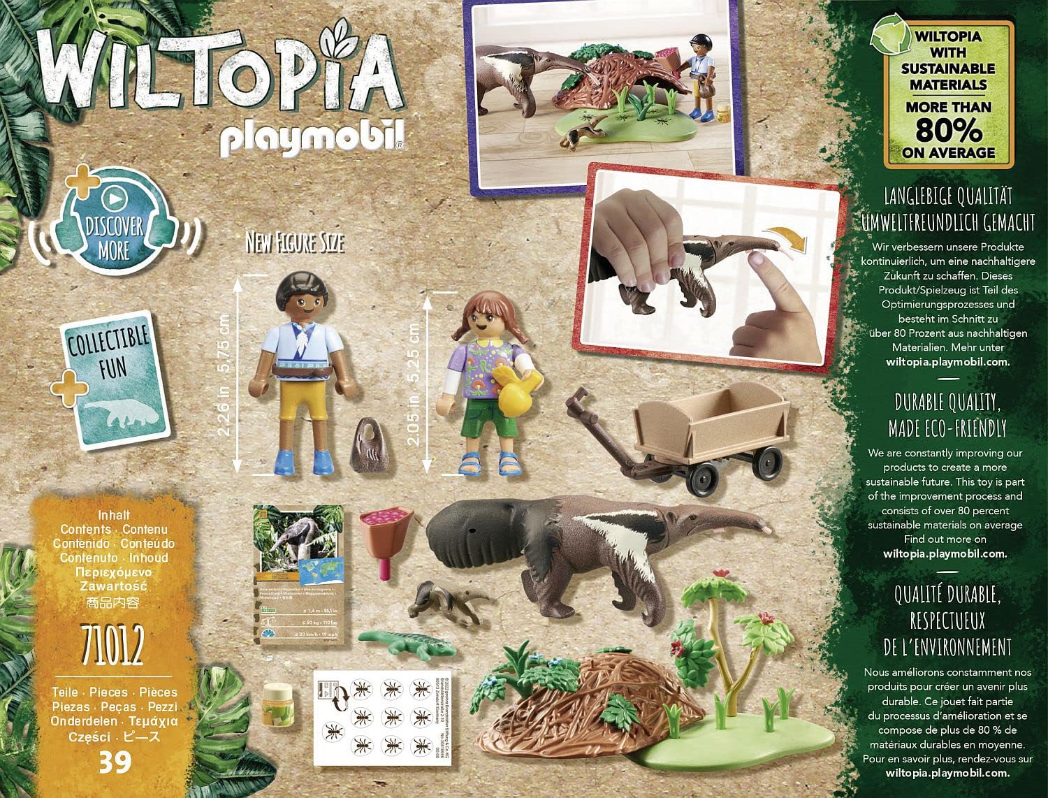 Playmobil 71012 Wiltopia Anteater Care Playset - 39-Piece Animal Rescue Toy for Kids 5