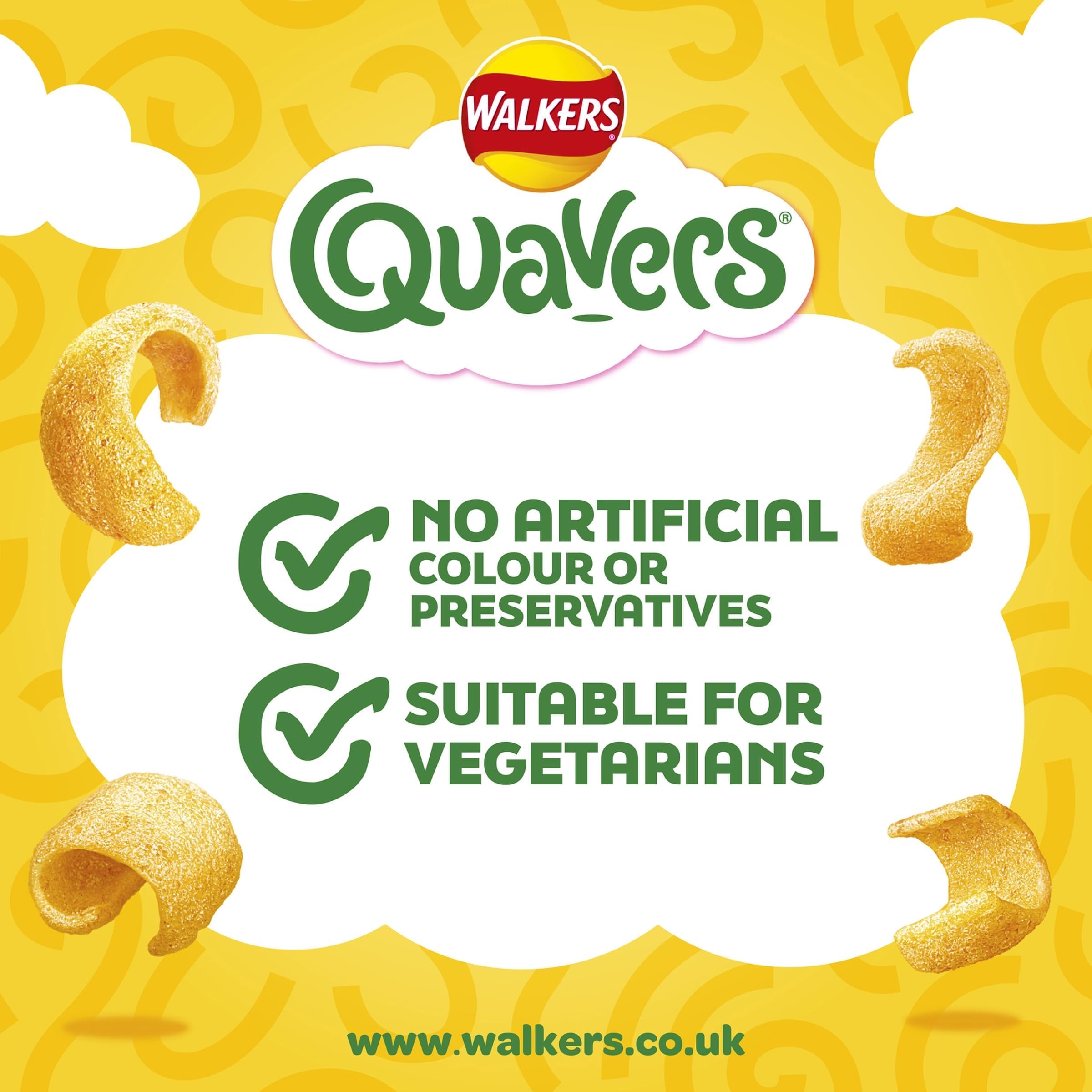 Walkers Quavers Cheese Flavour Potato Snacks 34g (Case of 30) 4