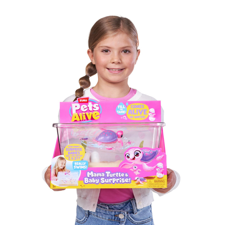 Pets Alive Mama Turtle Surprise by ZURU - Robot Pet Turtle with Swimming & Walking Action, 3+ Years