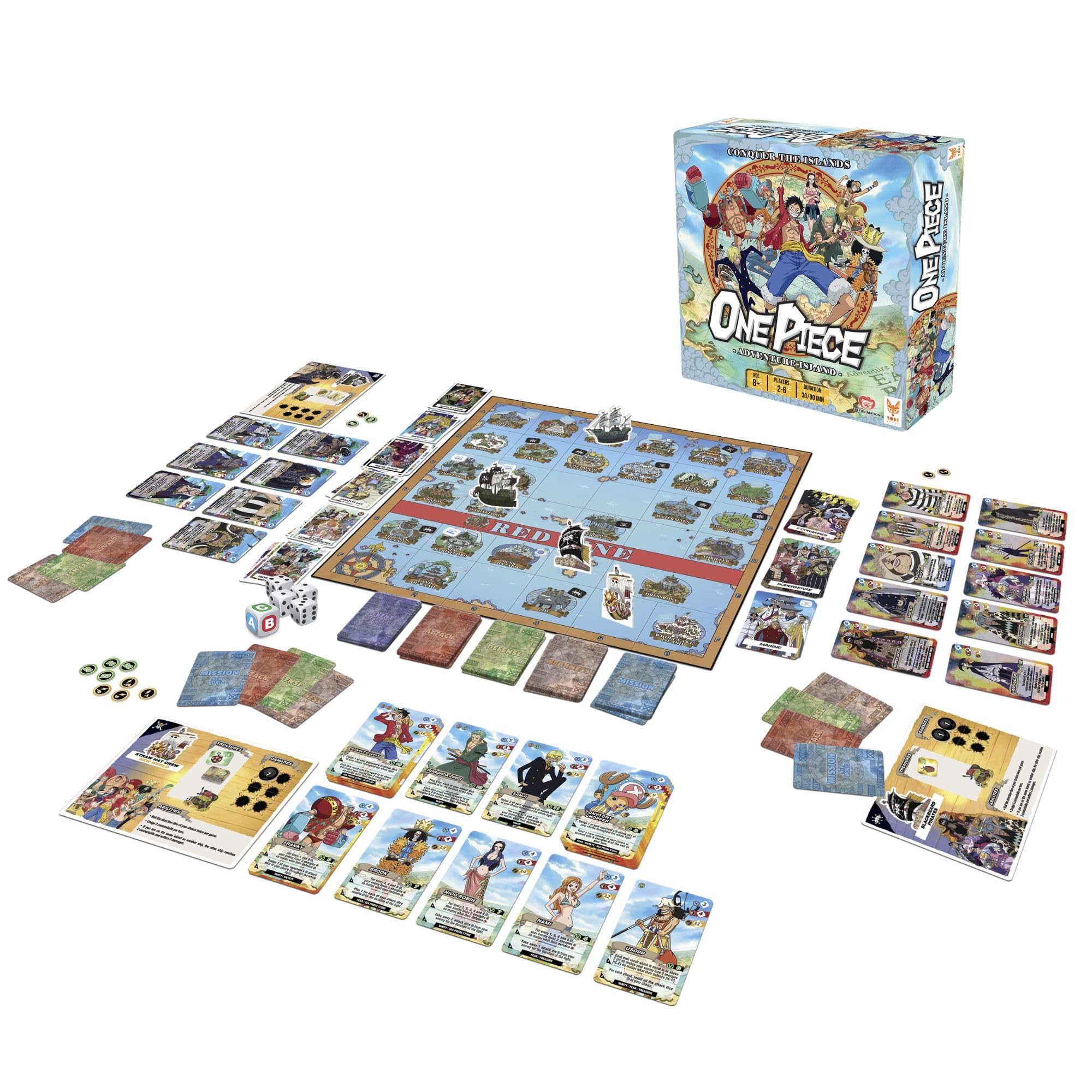 Topi Games One Piece: Adventure Island Board Game - 2-6 Players, Ages 7+