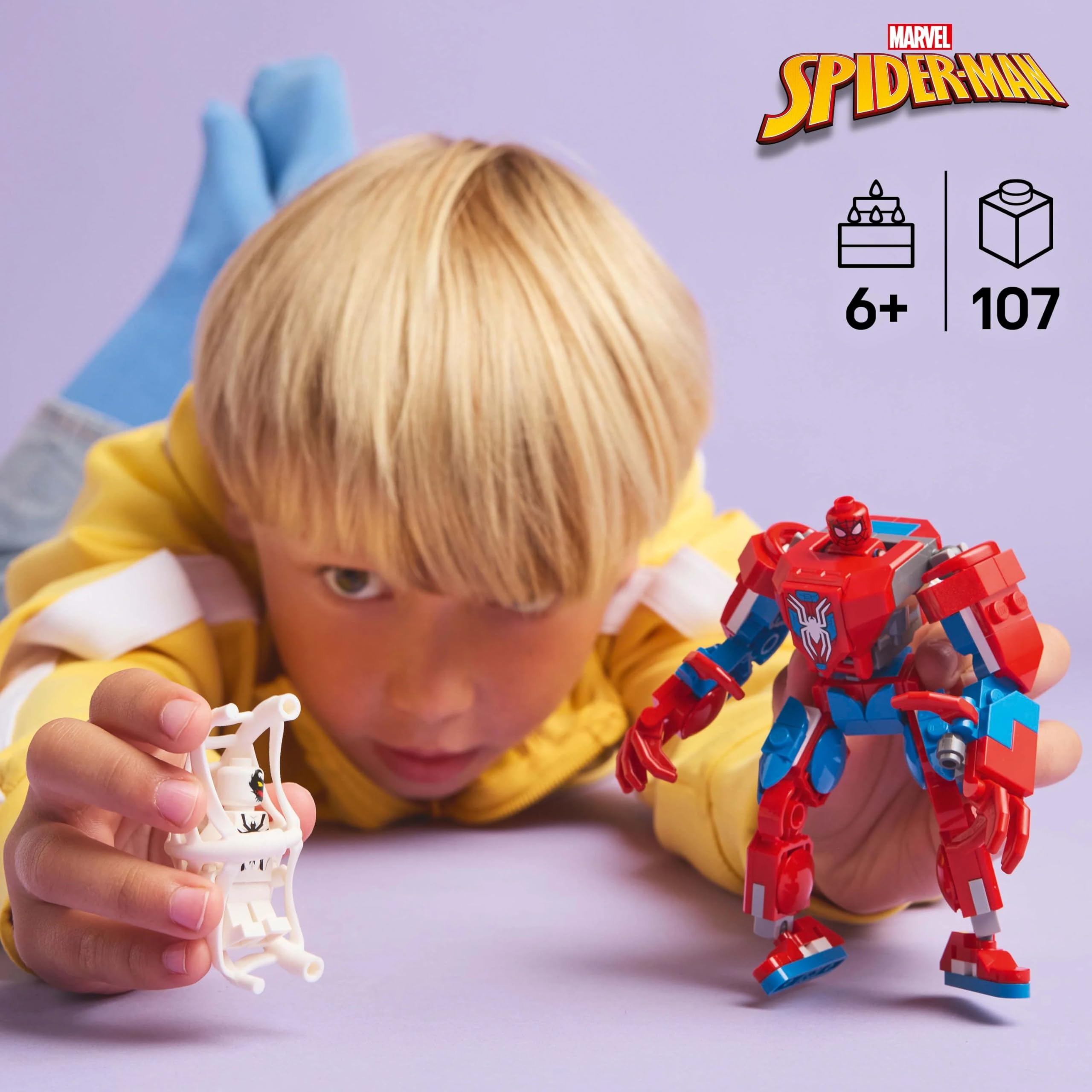 LEGO Marvel Spider-Man Mech vs. Anti-Venom - Buildable Super Hero Playset for Kids 6+ 7