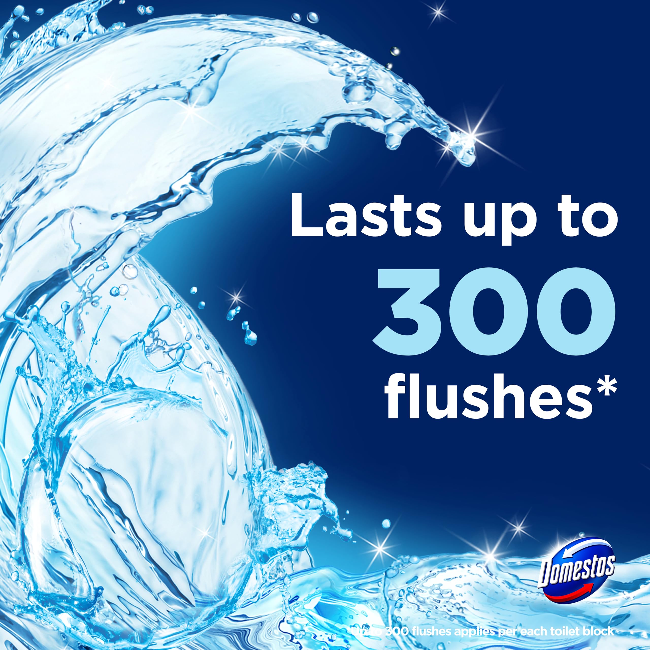 Domestos Power 5 Ocean Toilet Rim Blocks 2x 50 g - Long-Lasting Toilet Freshener with 5 Benefits 4