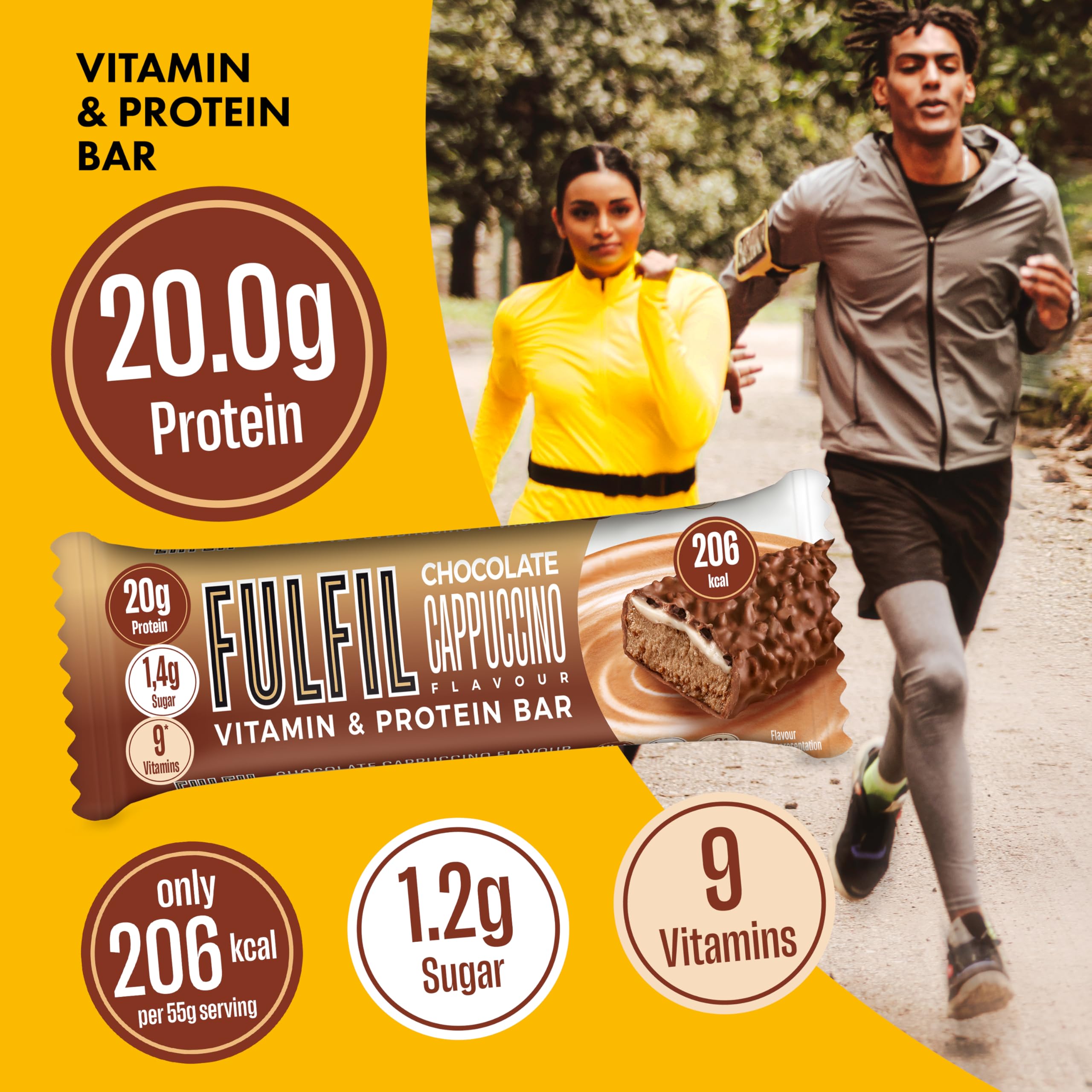 Fulfil - Vitamin and Protein Bars Chocolate Cappuccino (15 x 55g) 7
