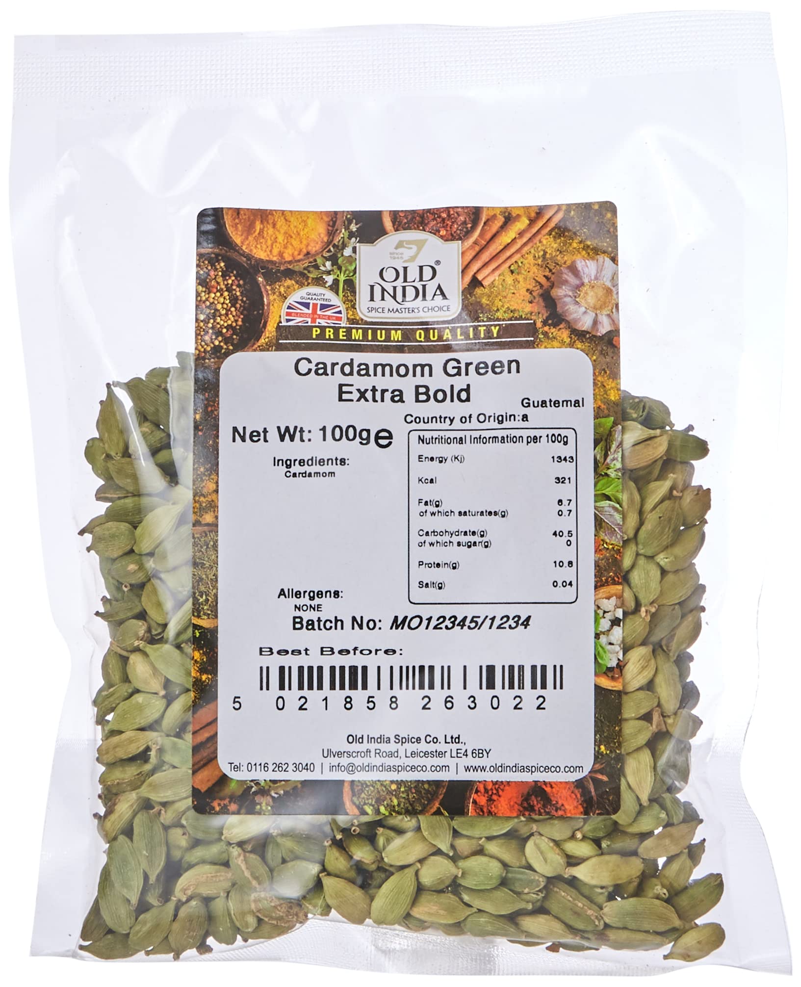 Old India Green Cardamom Extra Bold - Whole Spice | 100g