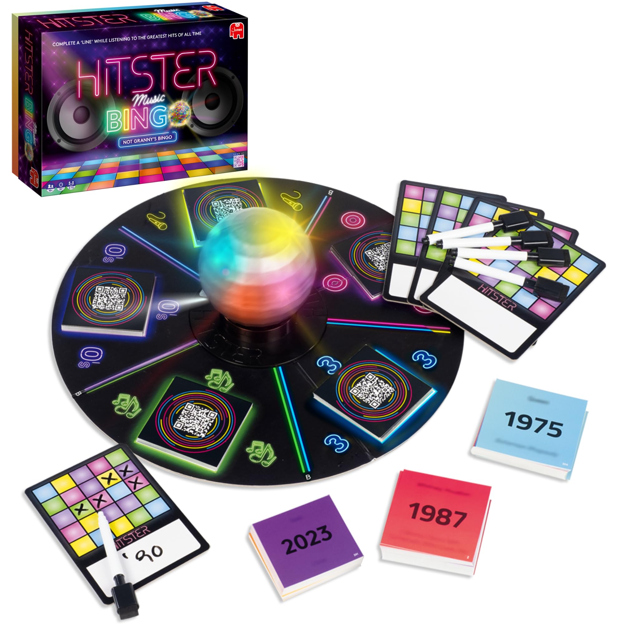 Hitster Bingo - The Electronic Music Trivia Game for Adults - Fun Party Game with Spotify Integration 1