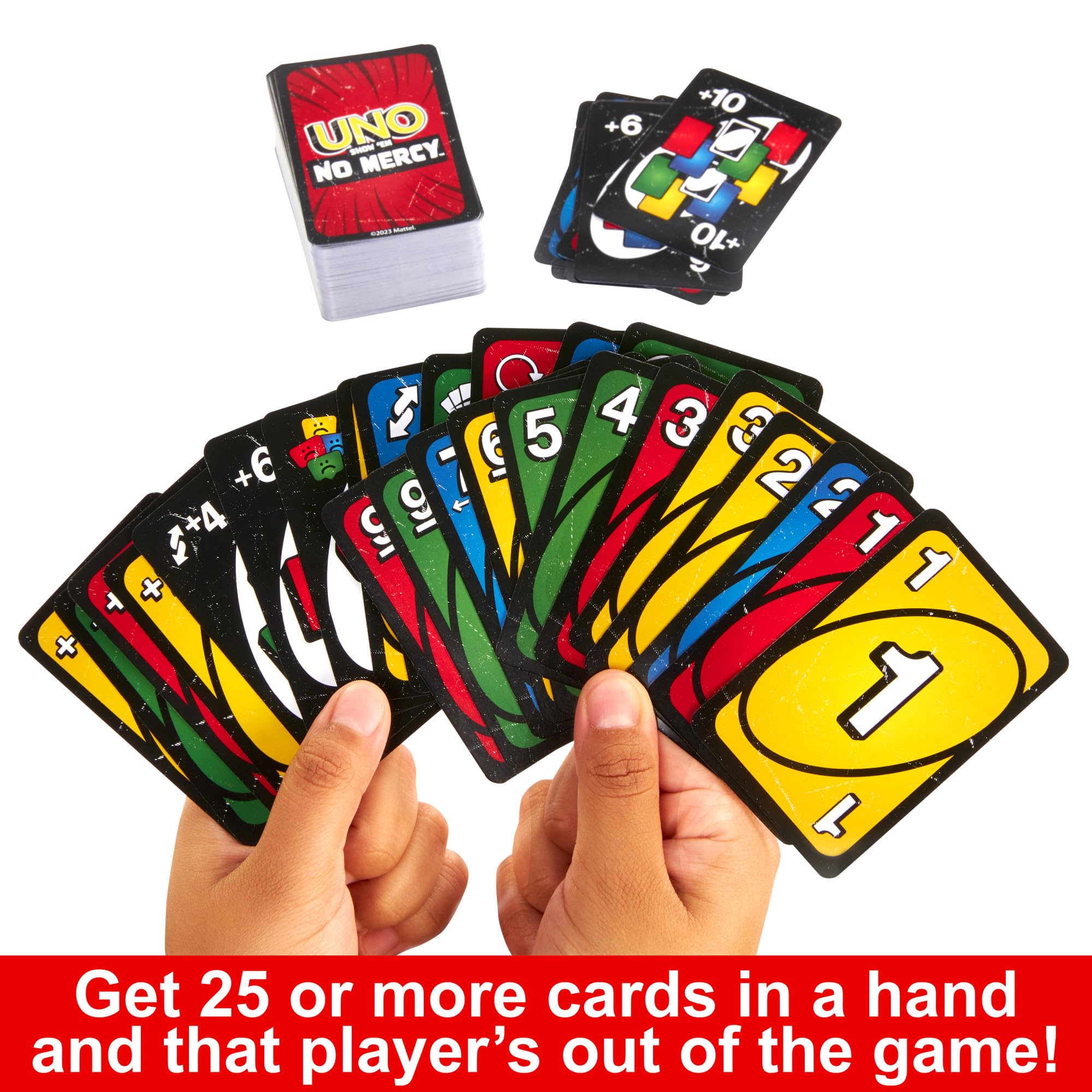 Mattel Games UNO Show 'em No Mercy Card Game in Travel Tin 5