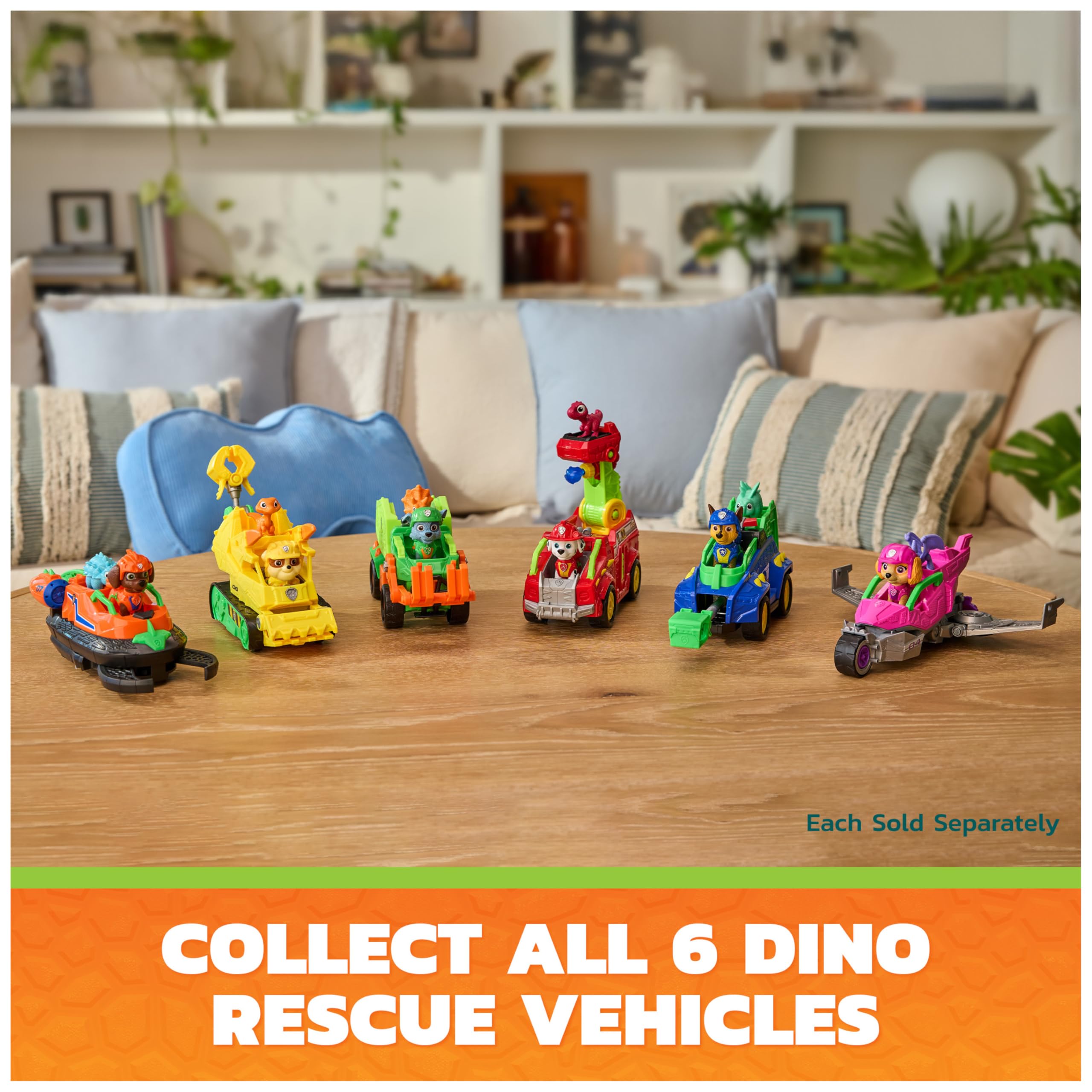Paw Patrol Chase Dino Rescue Cruiser Toy Car Vehicle - Ages 3+ 6