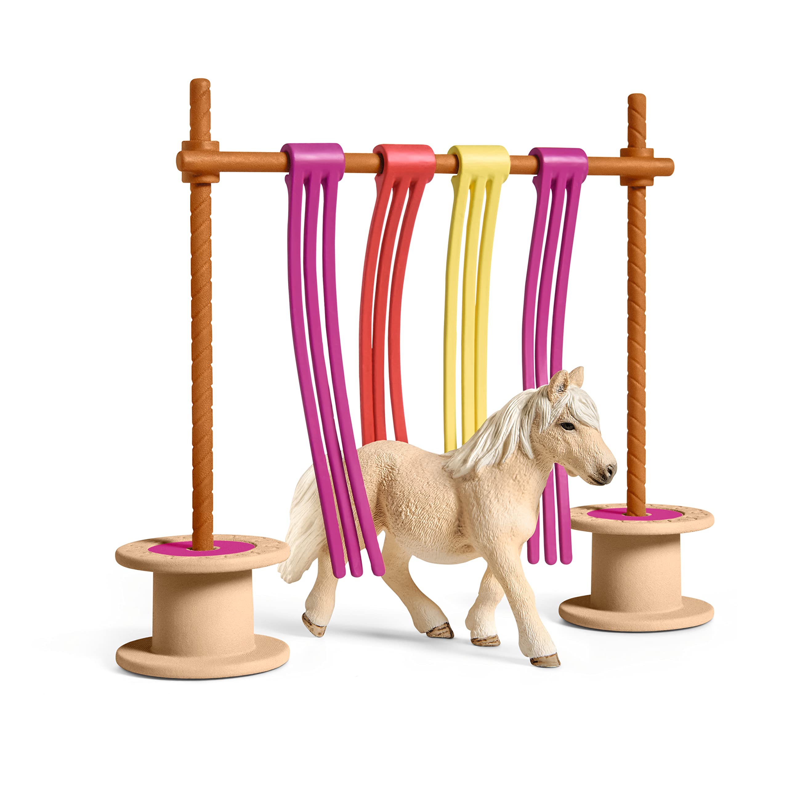 Schleich 42484 Farm World Pony Curtain Obstacle - Educational Playset for Ages 3+ 4