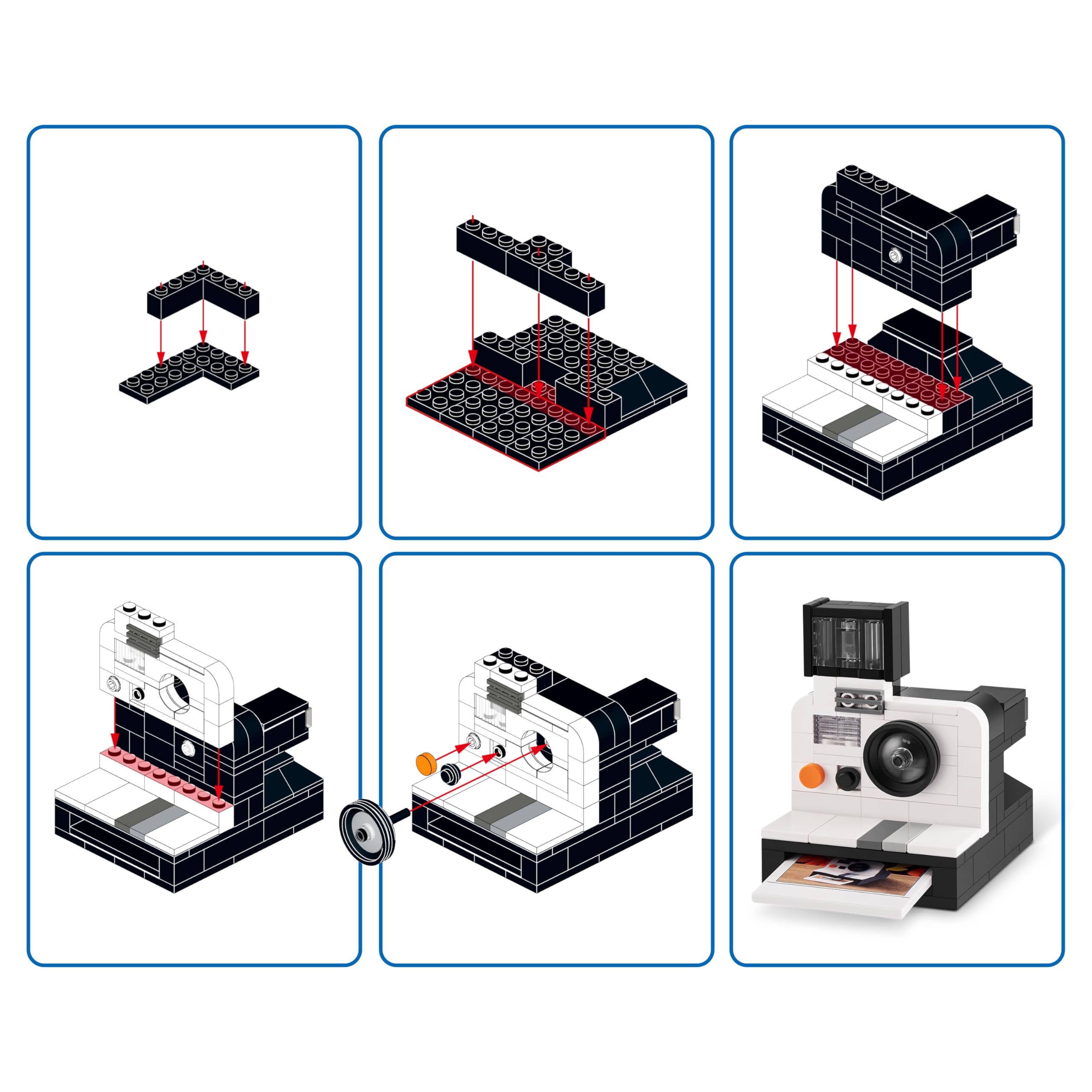 MAX Premium Retro Building Bricks - Retro Camera Building Set for Ages 3+ 7