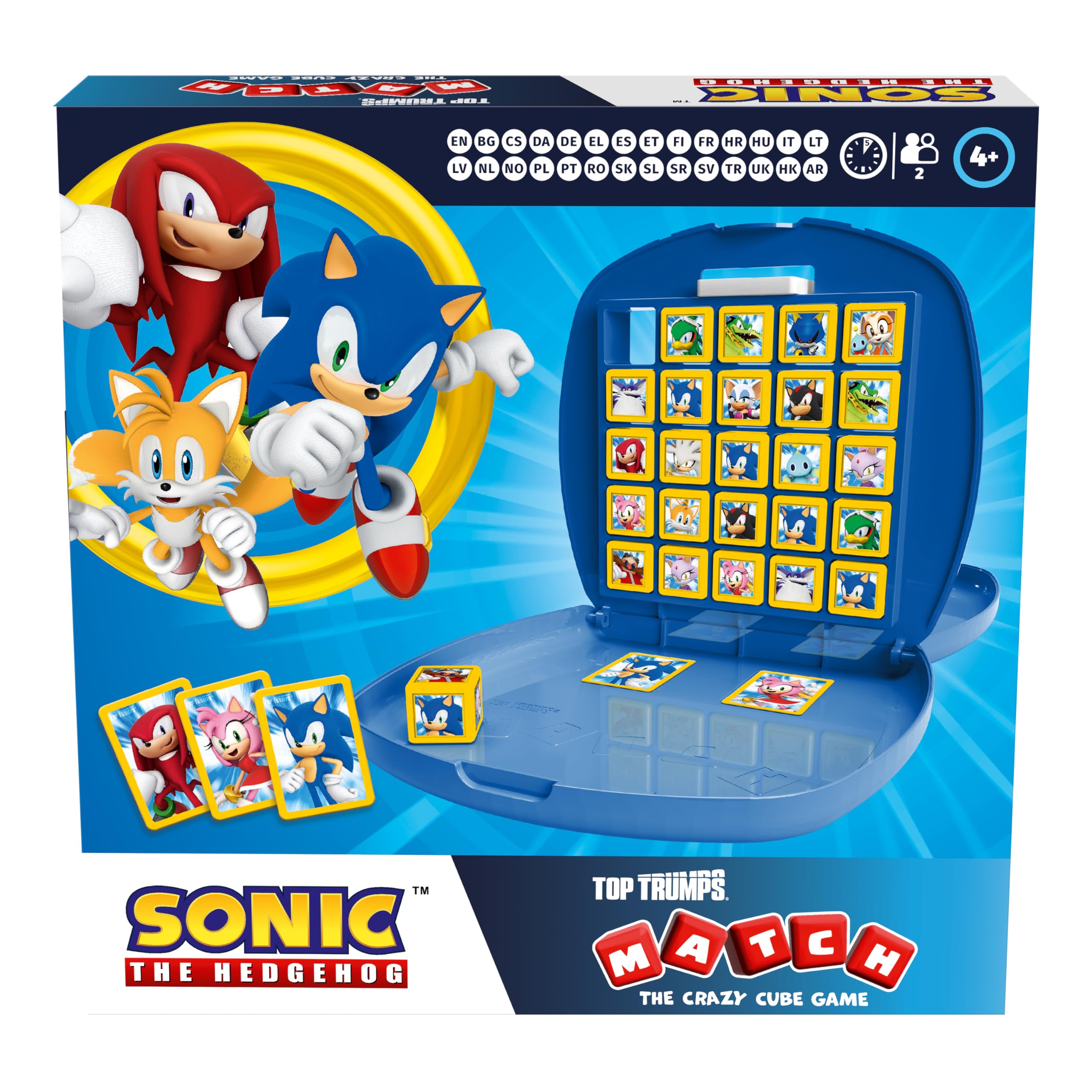 Top Trumps Match Sonic the Hedgehog Board Game | Portable Plastic Case | Ages 4+