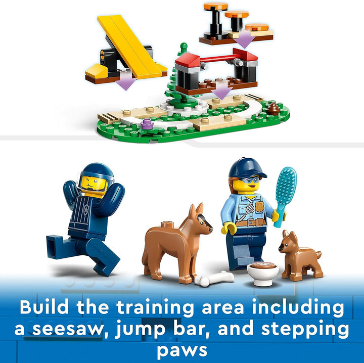 LEGO City Mobile Police Dog Training Set 60369 - SUV Toy with Trailer & Puppy Figures for Kids 5+