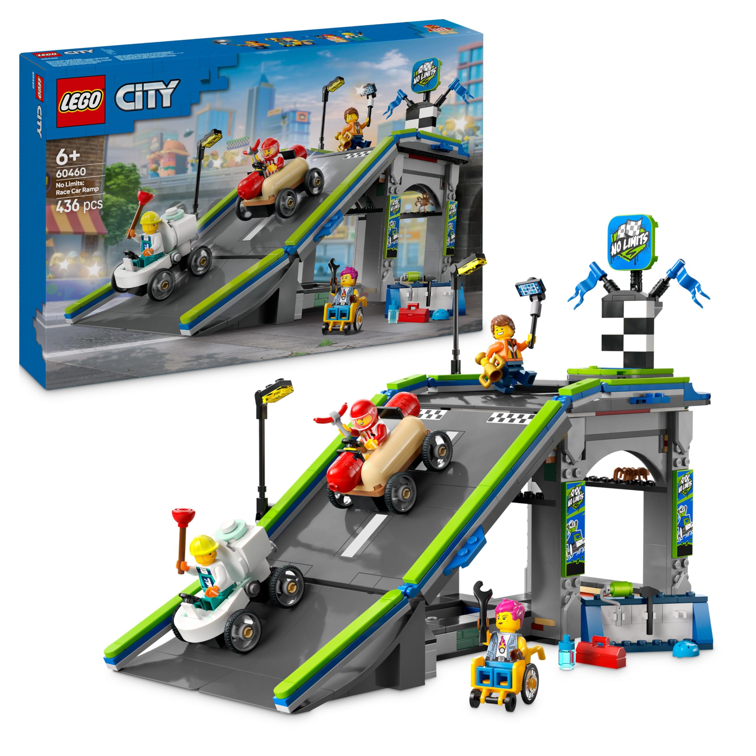 LEGO City No Limits: Race Car Ramp Track Set - Building Toy for 6+ Year Olds 1
