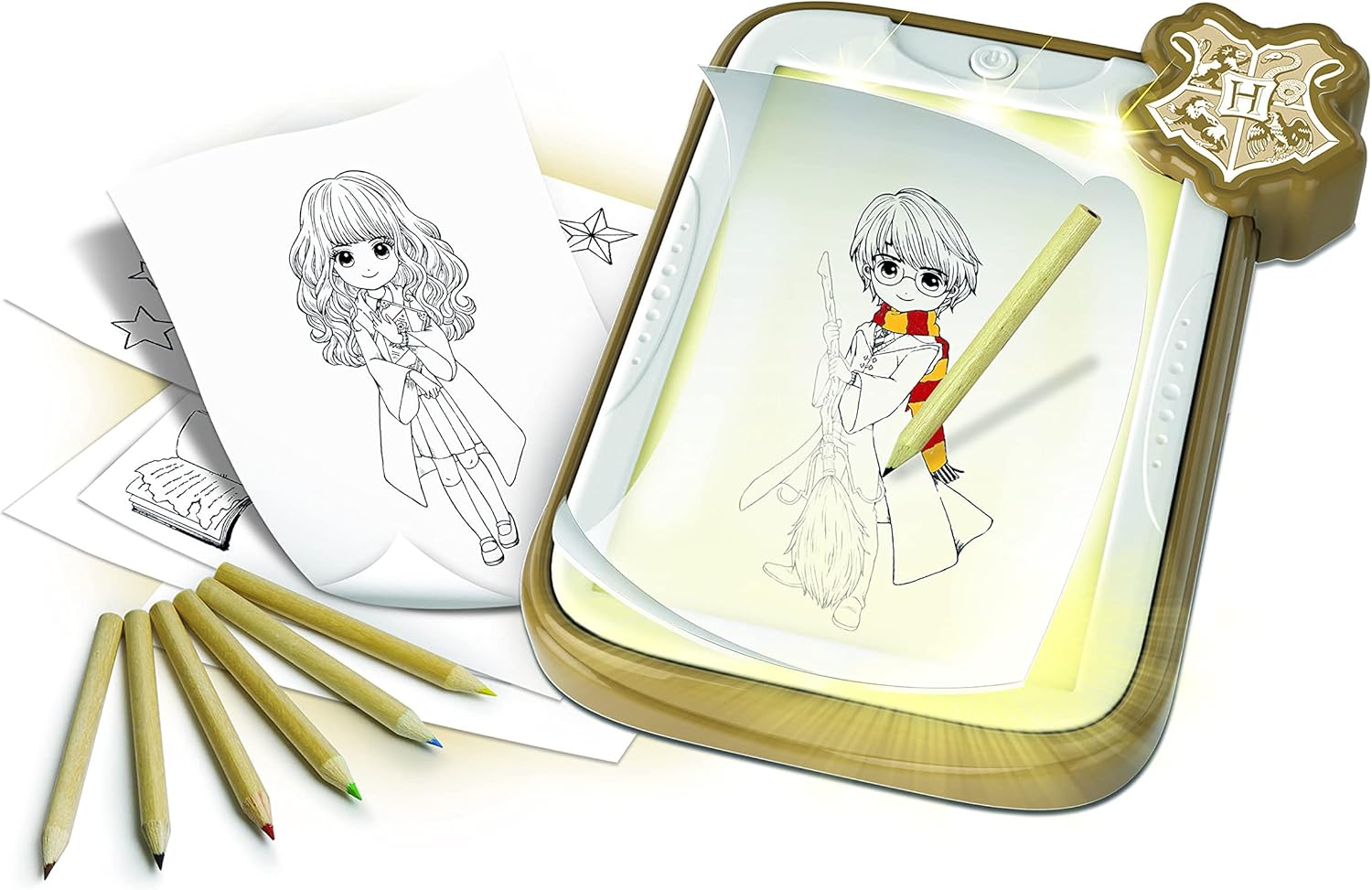Clementoni Luminous Harry Potter Drawing Board - Trace & Create Magic Scenes for Kids 7+ 7