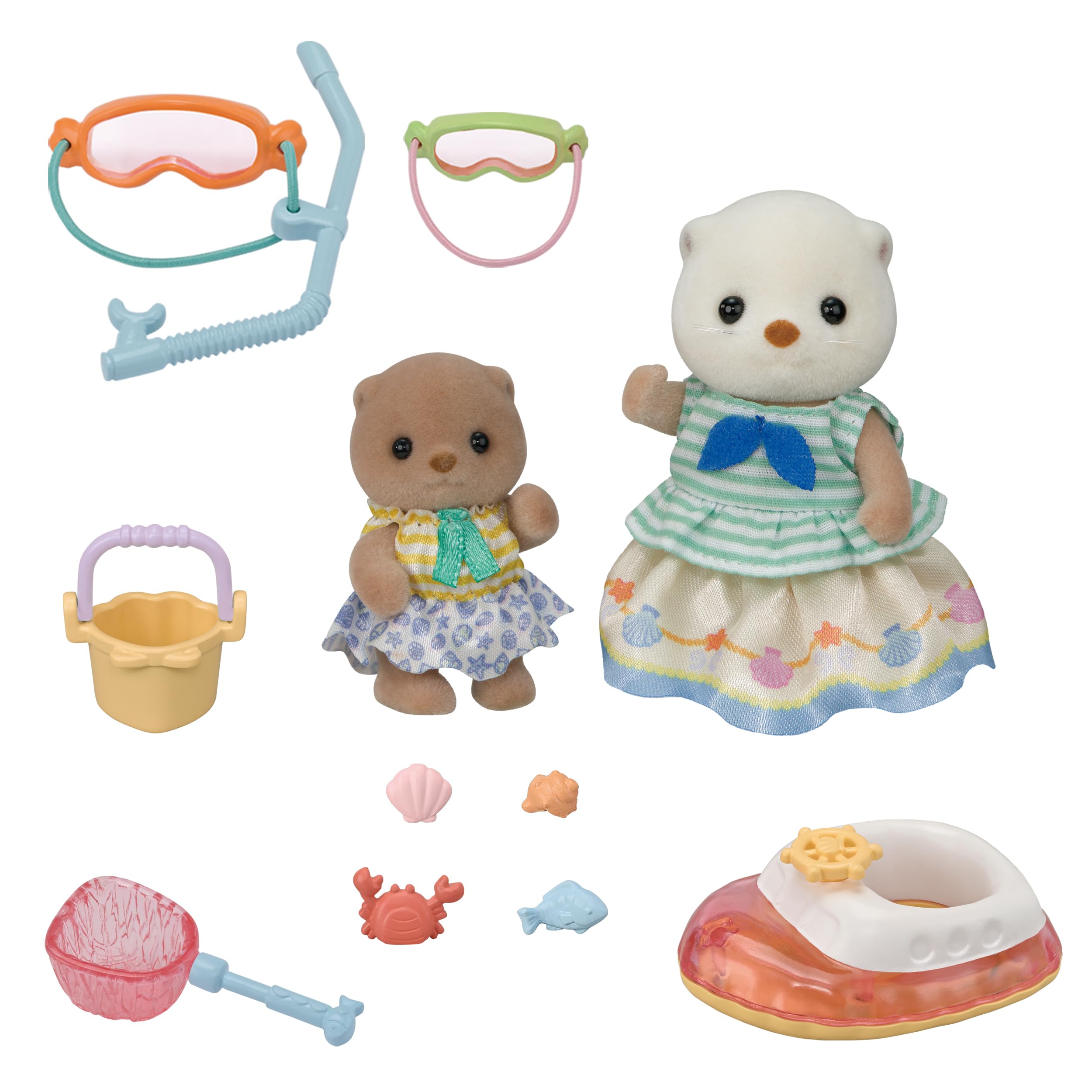 EPOCH Sylvanian Families Sea Otter Sisters Splashy Snorkel Set | Ages 3+ | 10 Pieces 4