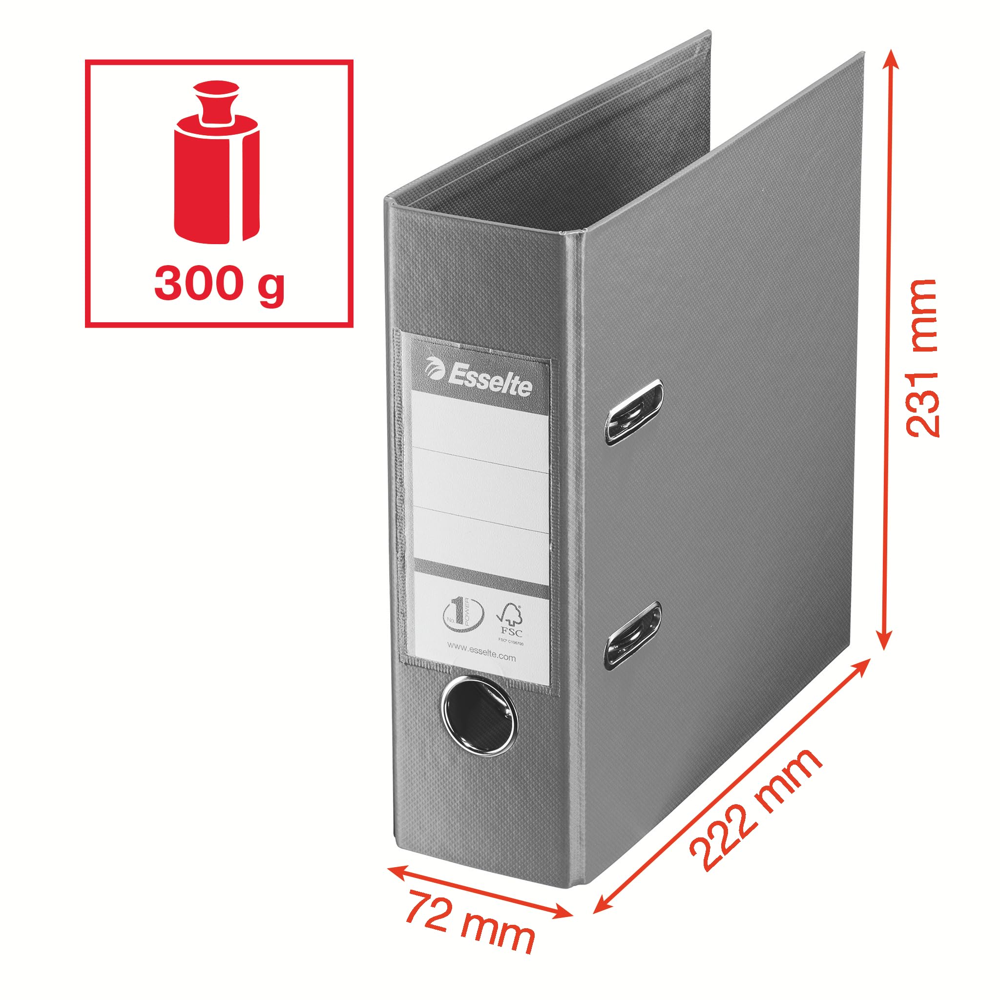 Esselte VIVIDA 468670 Lever Arch File - A5 Polypropylene, 75mm Spine | Patented No1 Mechanism
